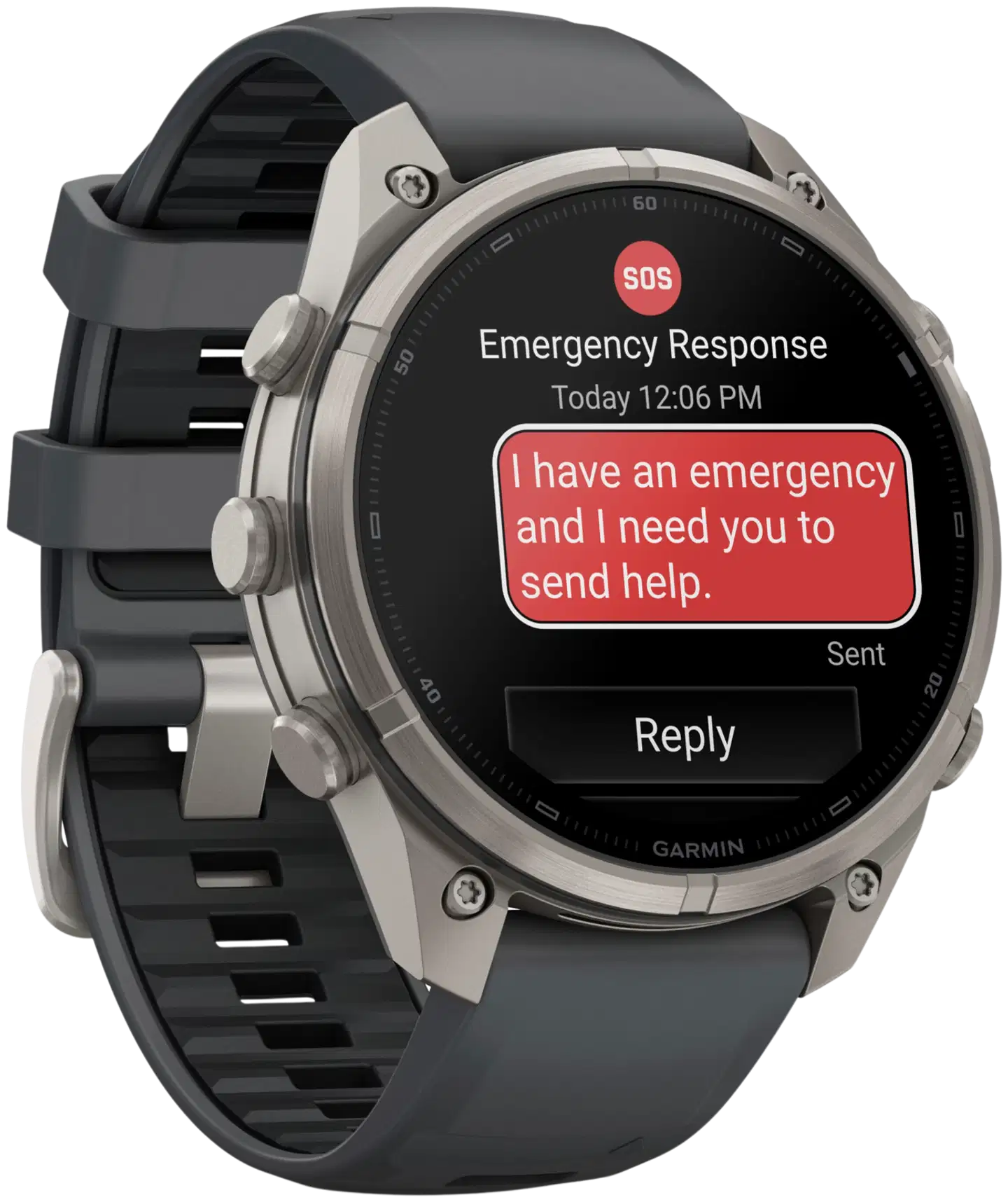 Garmin Fenix 9 Pro inReach 47 mm titaani- ja grafiitinharmaa urheilukello - 6