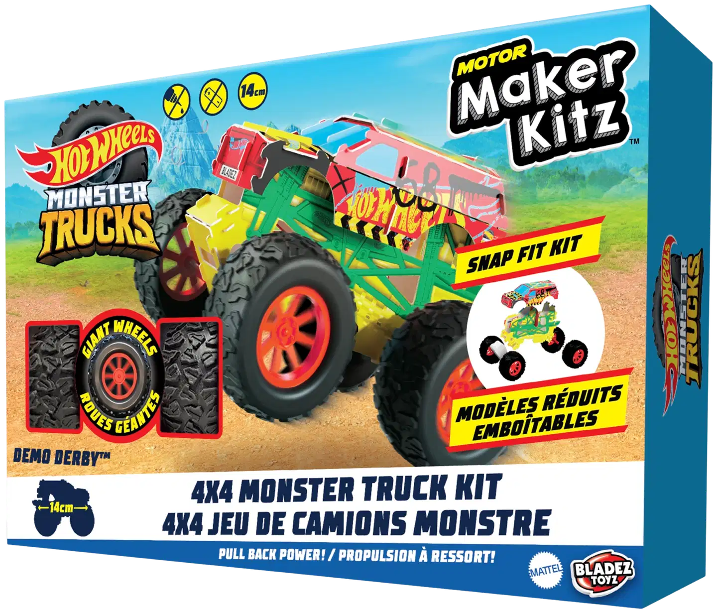 Bladez Toyz DIY lelu Hot Wheels Motor Maker Kitz 4x4 Monster Truck Kit - 1