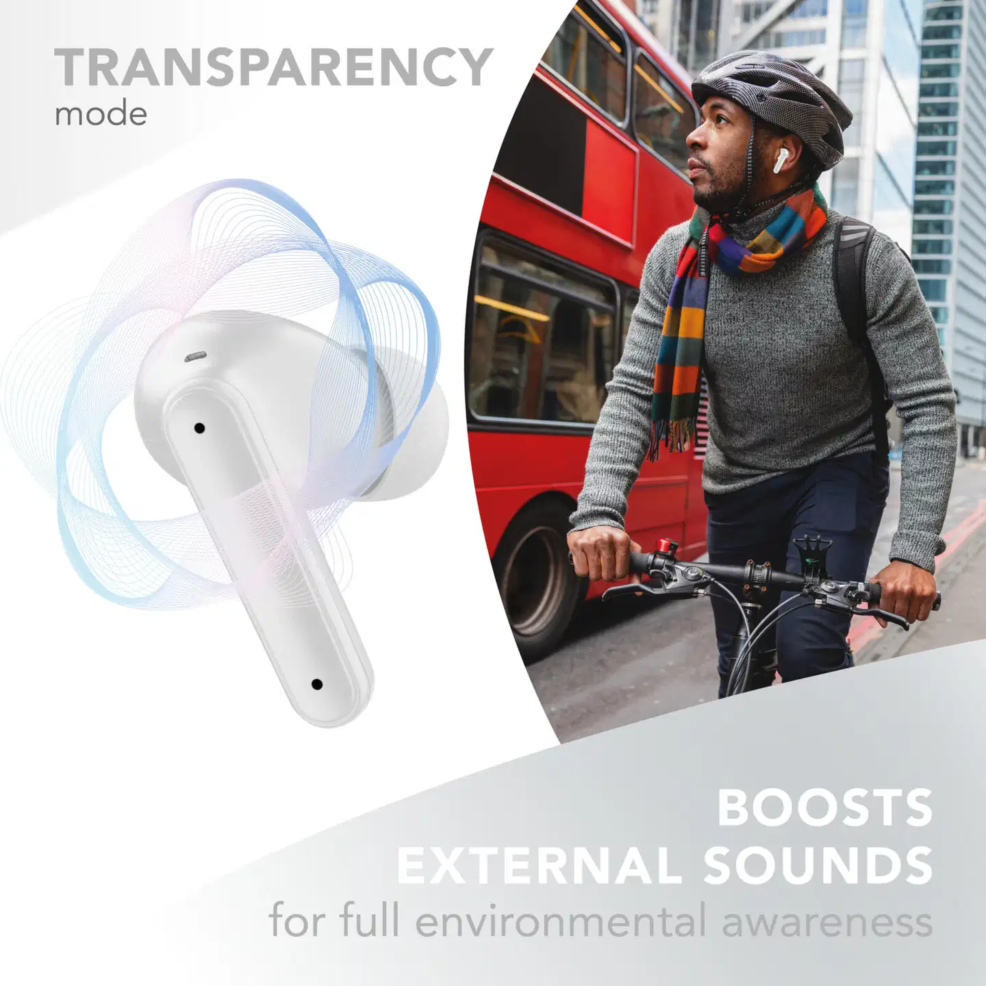MusicSound langattomat vastamelunappikuulokkeet Numia beige - 4