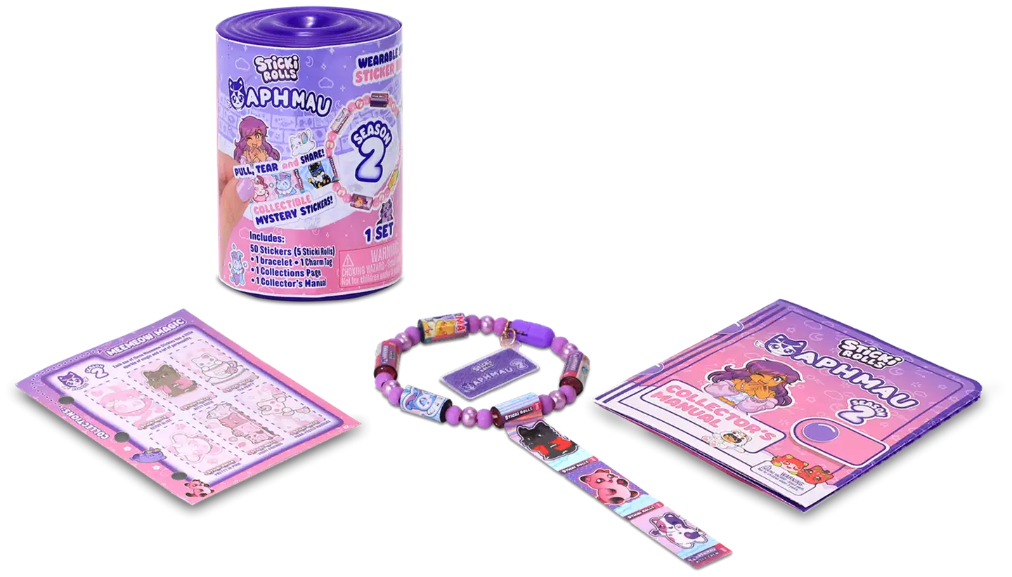 Sticki Rolls Aphmau Tarrarannekoru Yllätyspakkaus 50 tarraa - 8