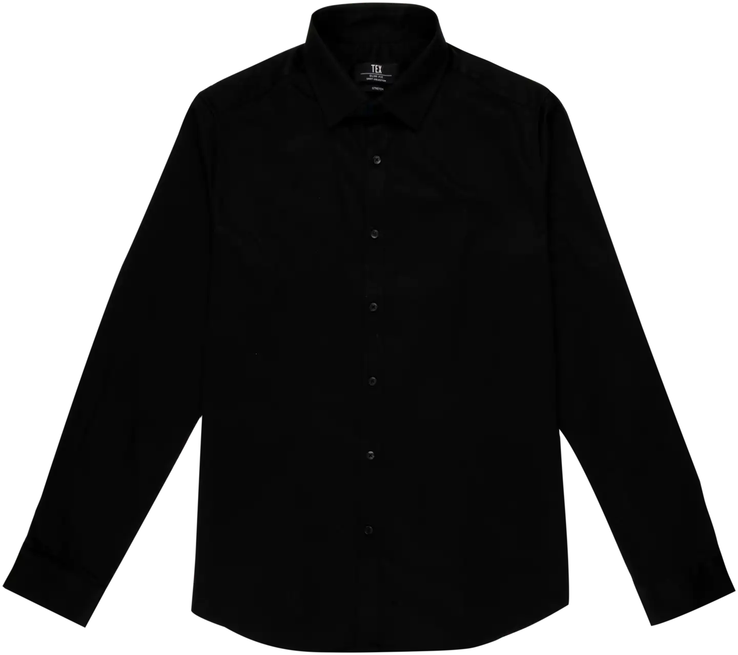 TEX miesten stretch-paita Satin I589867 - BLACK 1 - 1