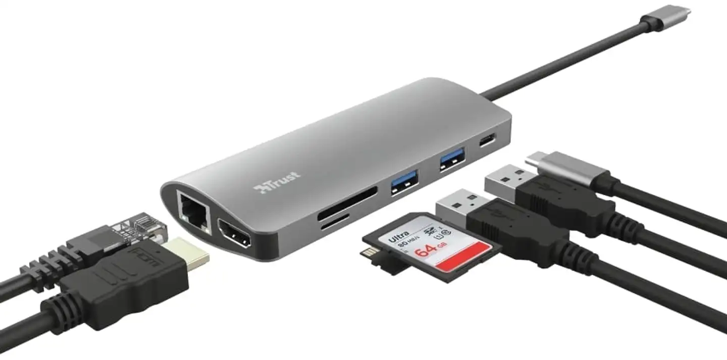 Trust Adapteri Dalyx usb-c 7 in 1 multiport - 2