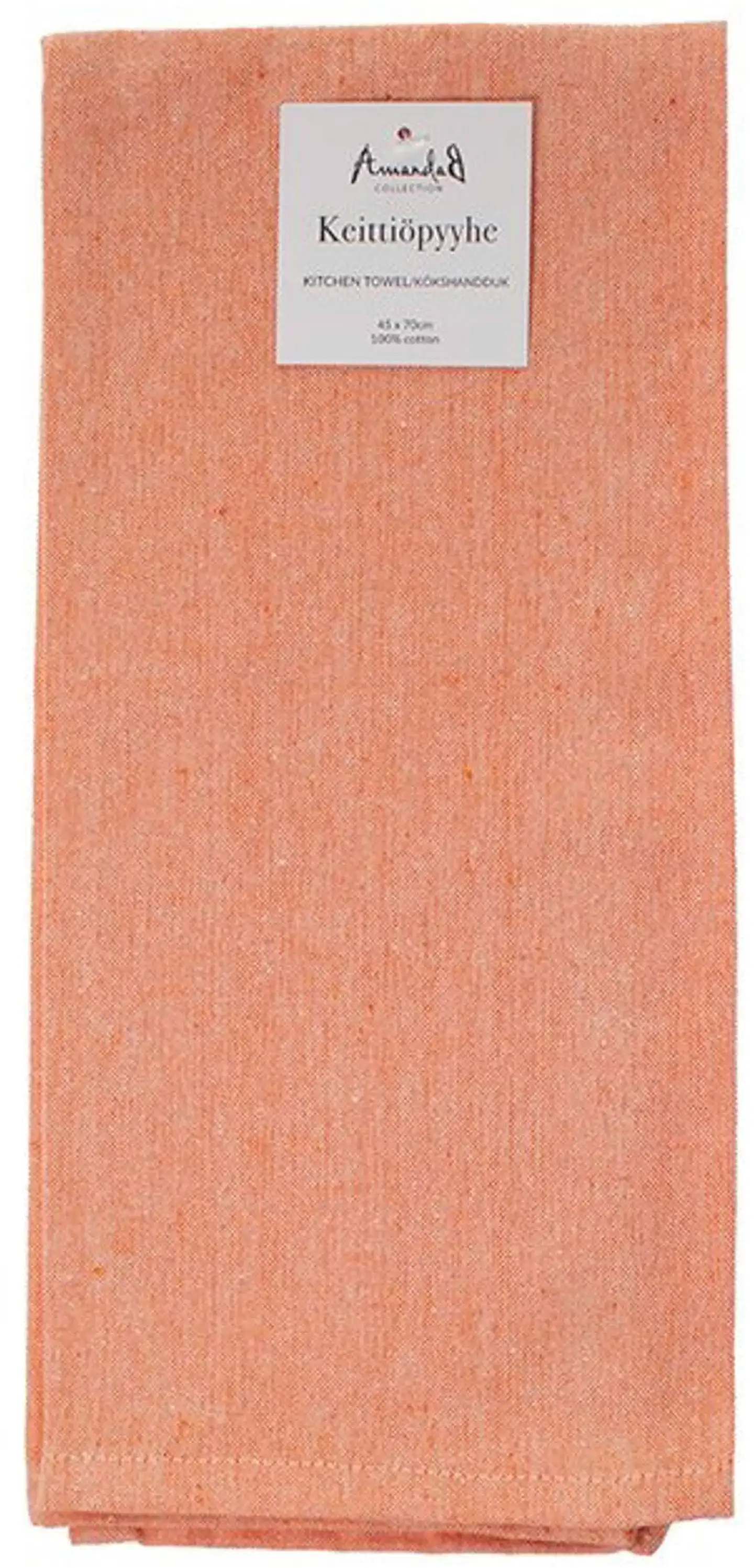 AmandaB Keittiöpyyhe 45 x 70 cm, koralli