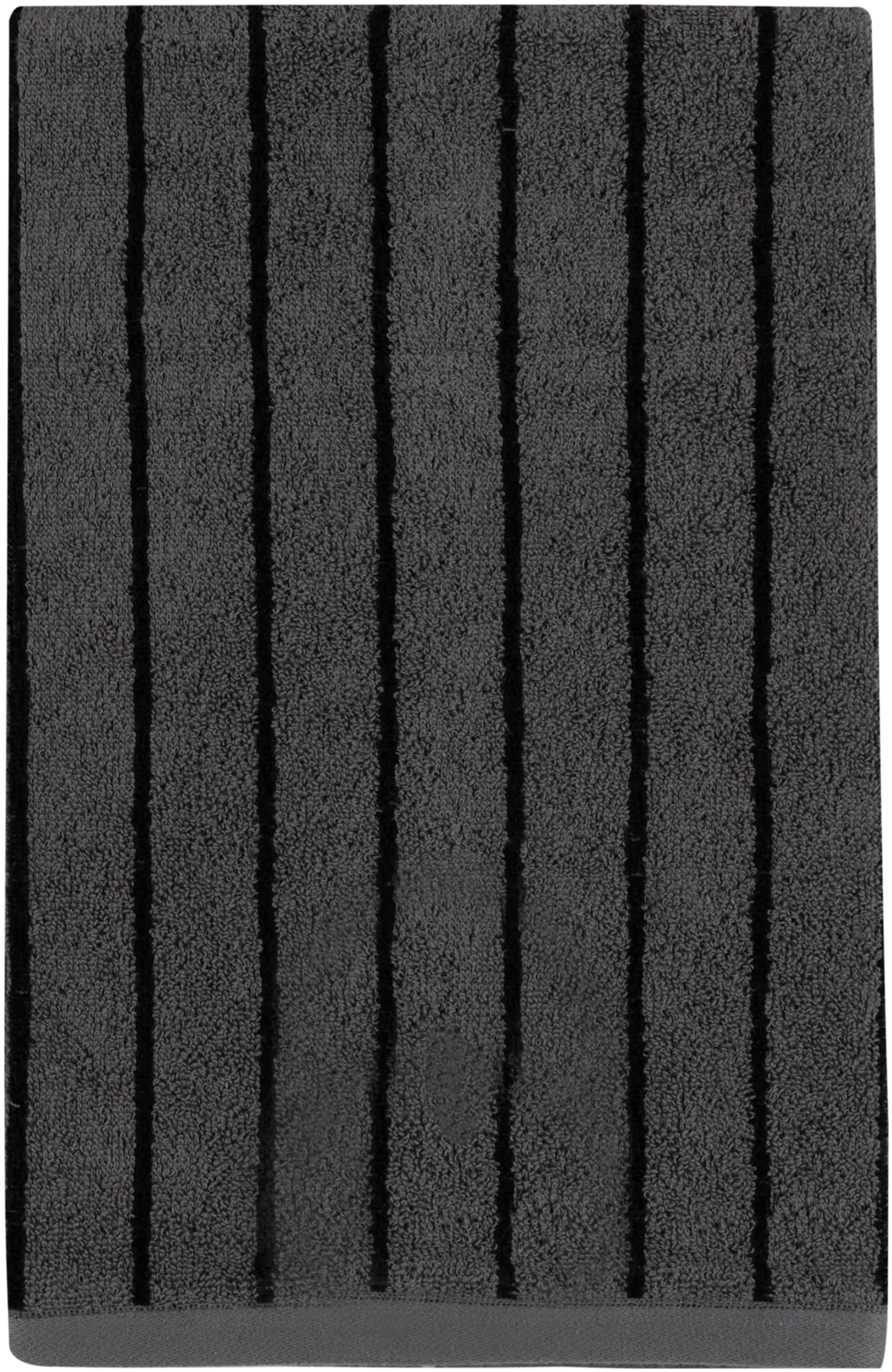 House käsipyyhe Stripe 50x70 cm tummanharmaa/ musta