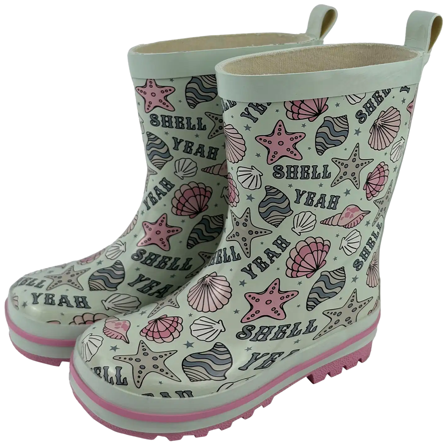 Ciraf lasten kumisaappaat Shell RB - Light green/pink - 1