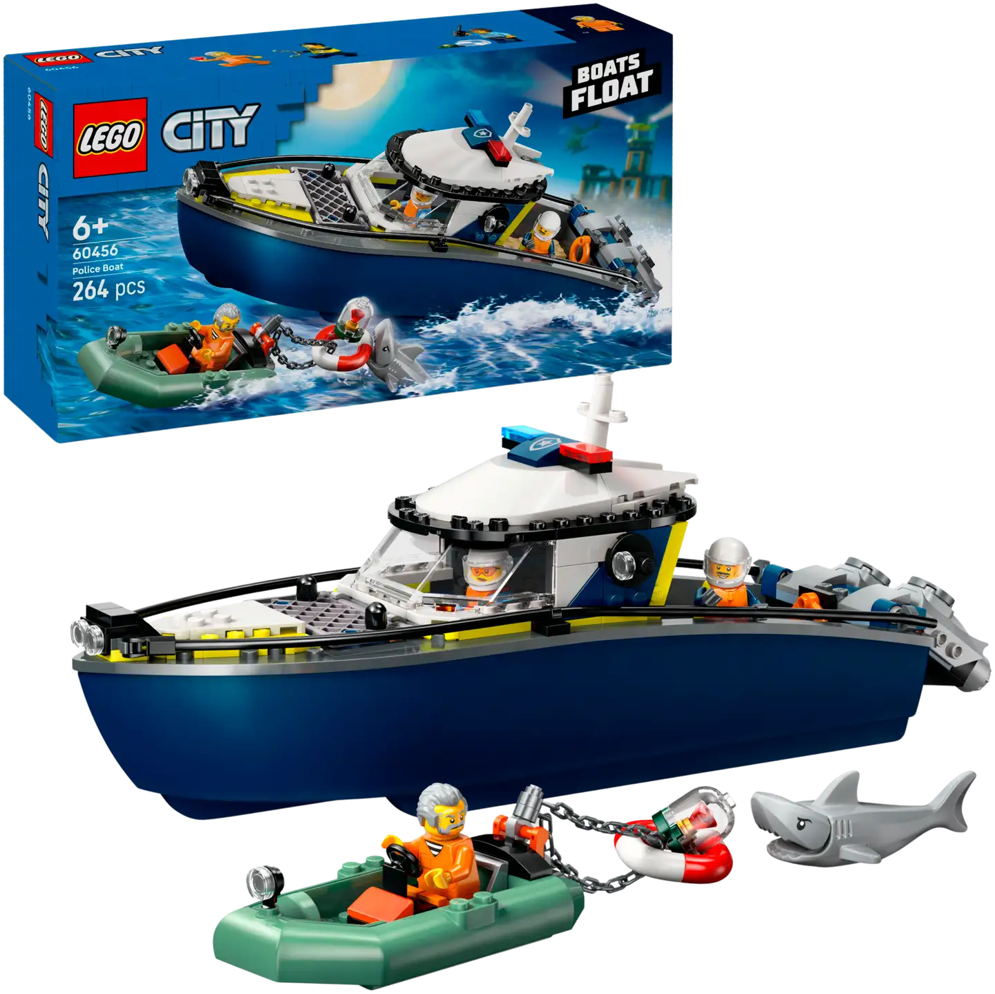LEGO® City Police 60456 Takaa-ajo poliisiveneellä - 1