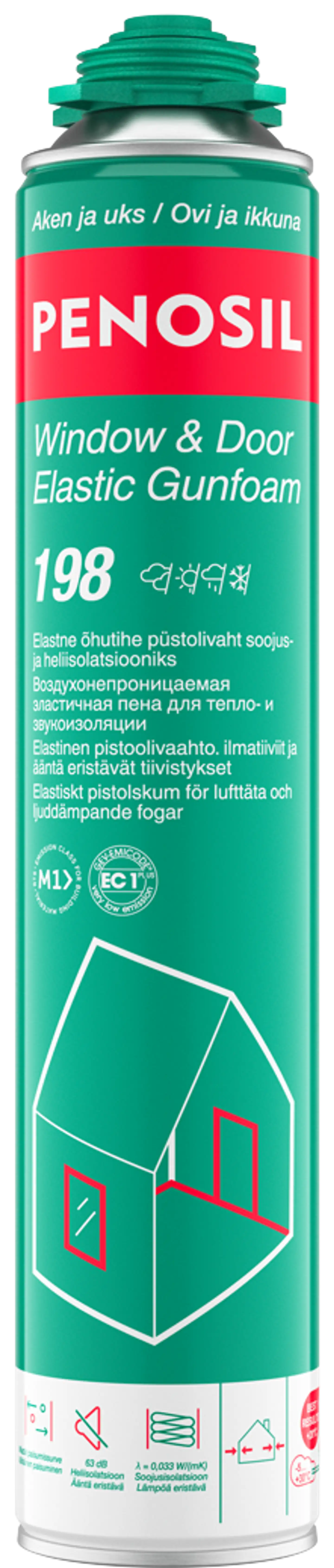 Penosil PU-pistoolivaahto Window & Door Elastic 800 ml