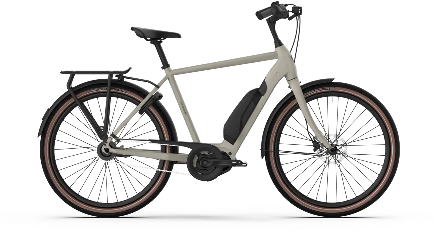 Helkama e-Oiva 27,5" Kaupunkisähköpyörä 5-vaihdetta runko 54 cm valkosavi - 1