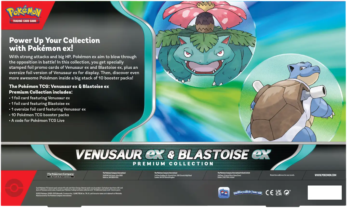 Pokémon Venusaur EX & Blastoise EX Premium Collection - 4