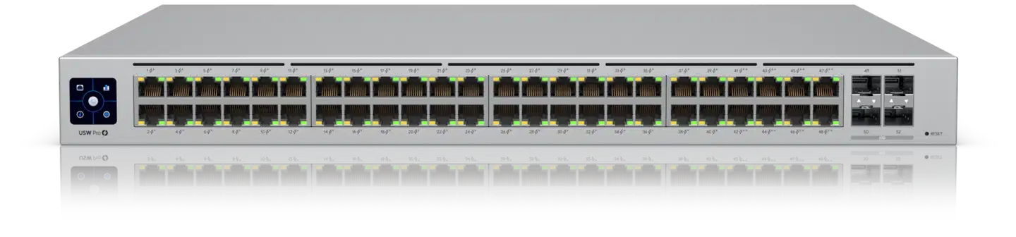 Ubiquiti 48-porttinen gigabit PoE -kytkin Layer 3 -ominaisuuksilla USW-PRO-48-POE - 1