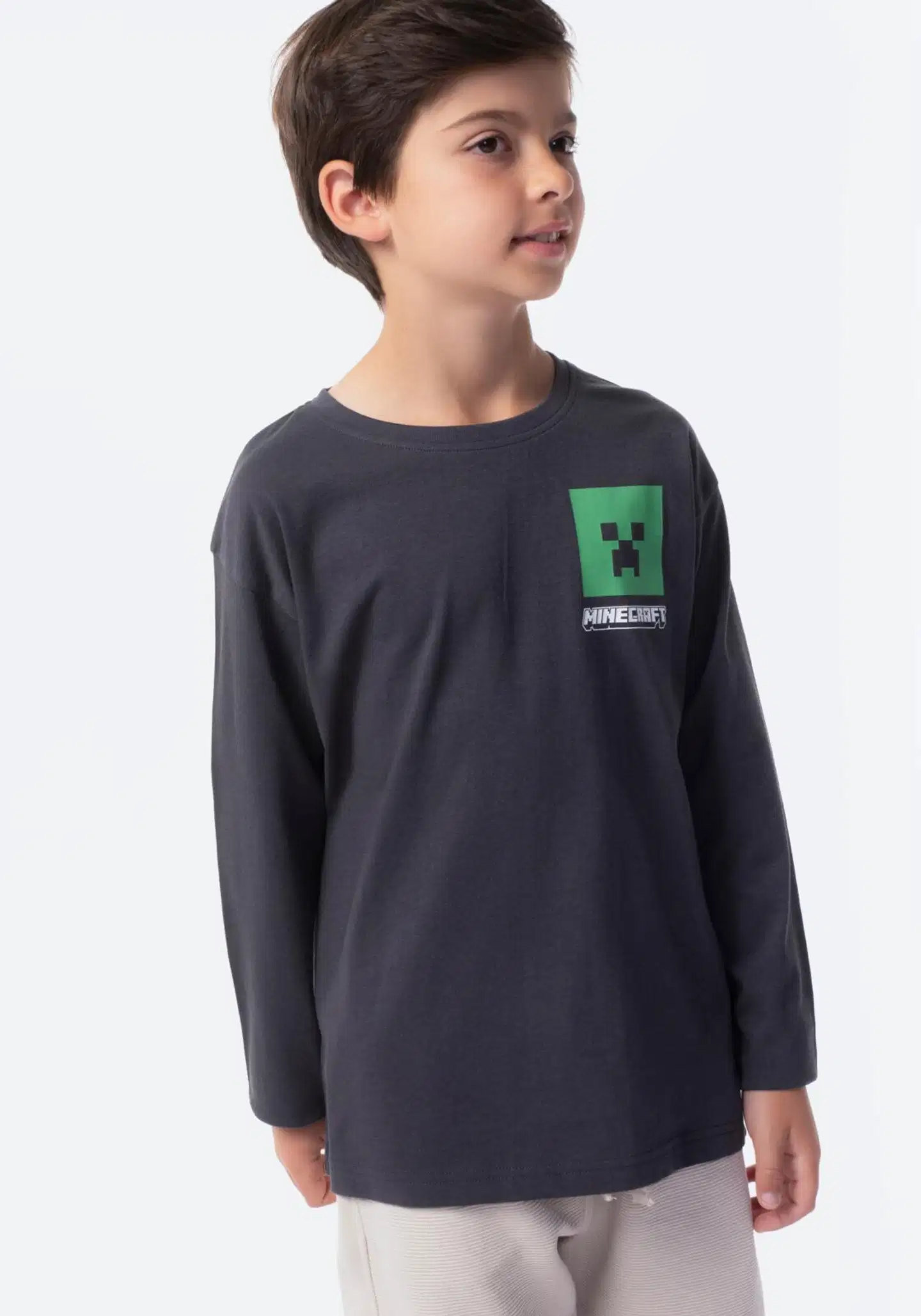 Minecraft lasten pitkähihainen t-paita I287924 - ANTHRACITE - 1