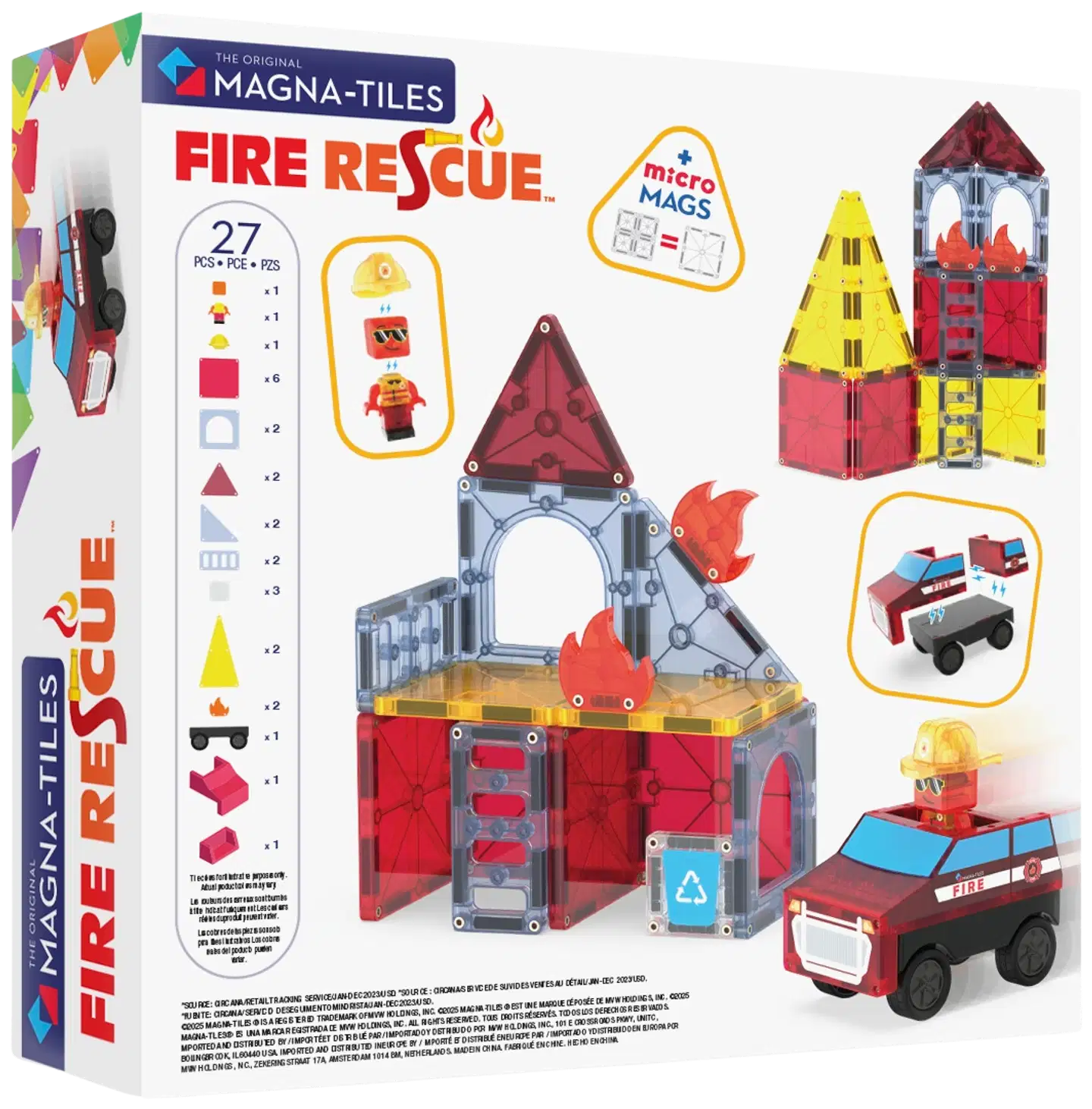 Magna-Tiles palo- ja pelastusasema 27 osaa - 3