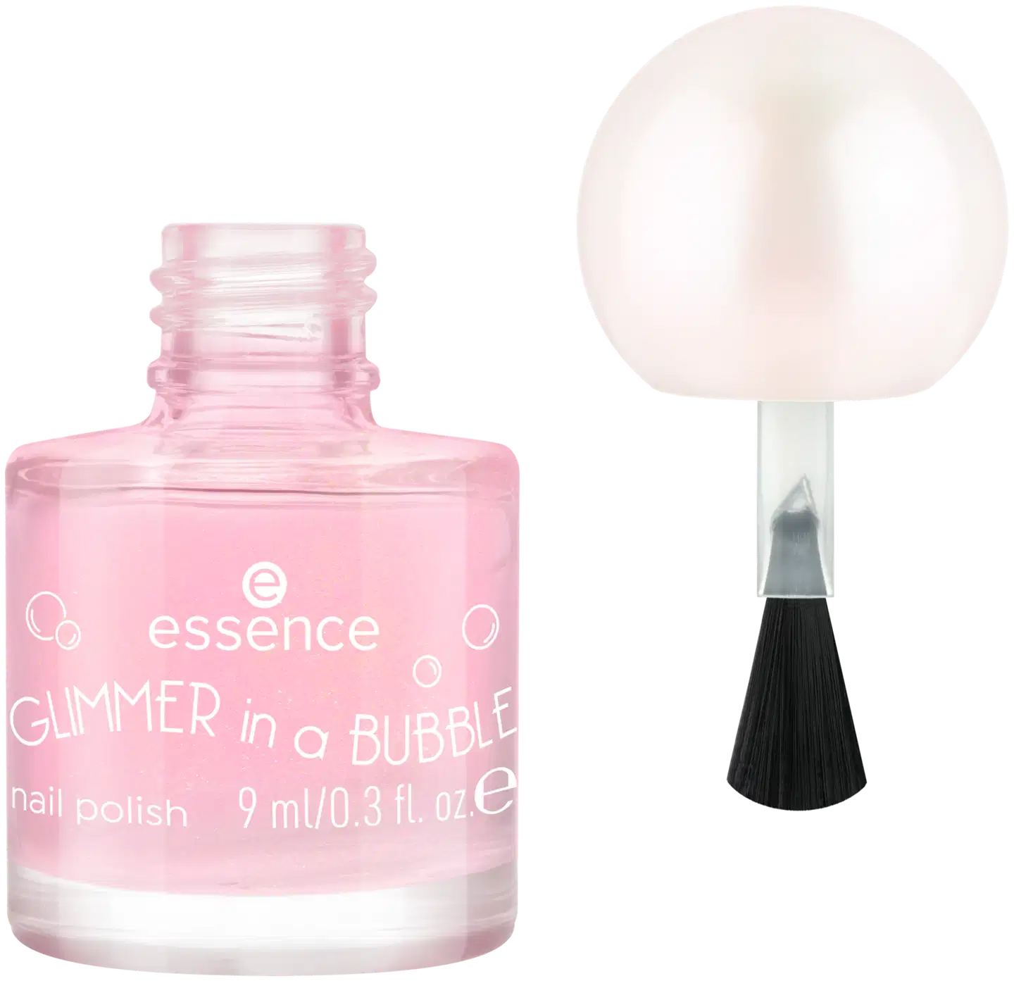 essence GLIMMER IN A BUBBLE nail polish 01 Glaze In A Haze 9 ml - 2