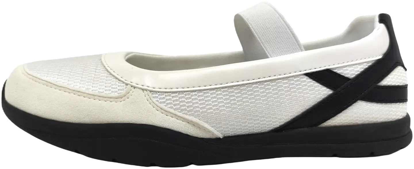 WKLY. naisten sporttiballerinat Bambi K-S6127 - White/black - 3