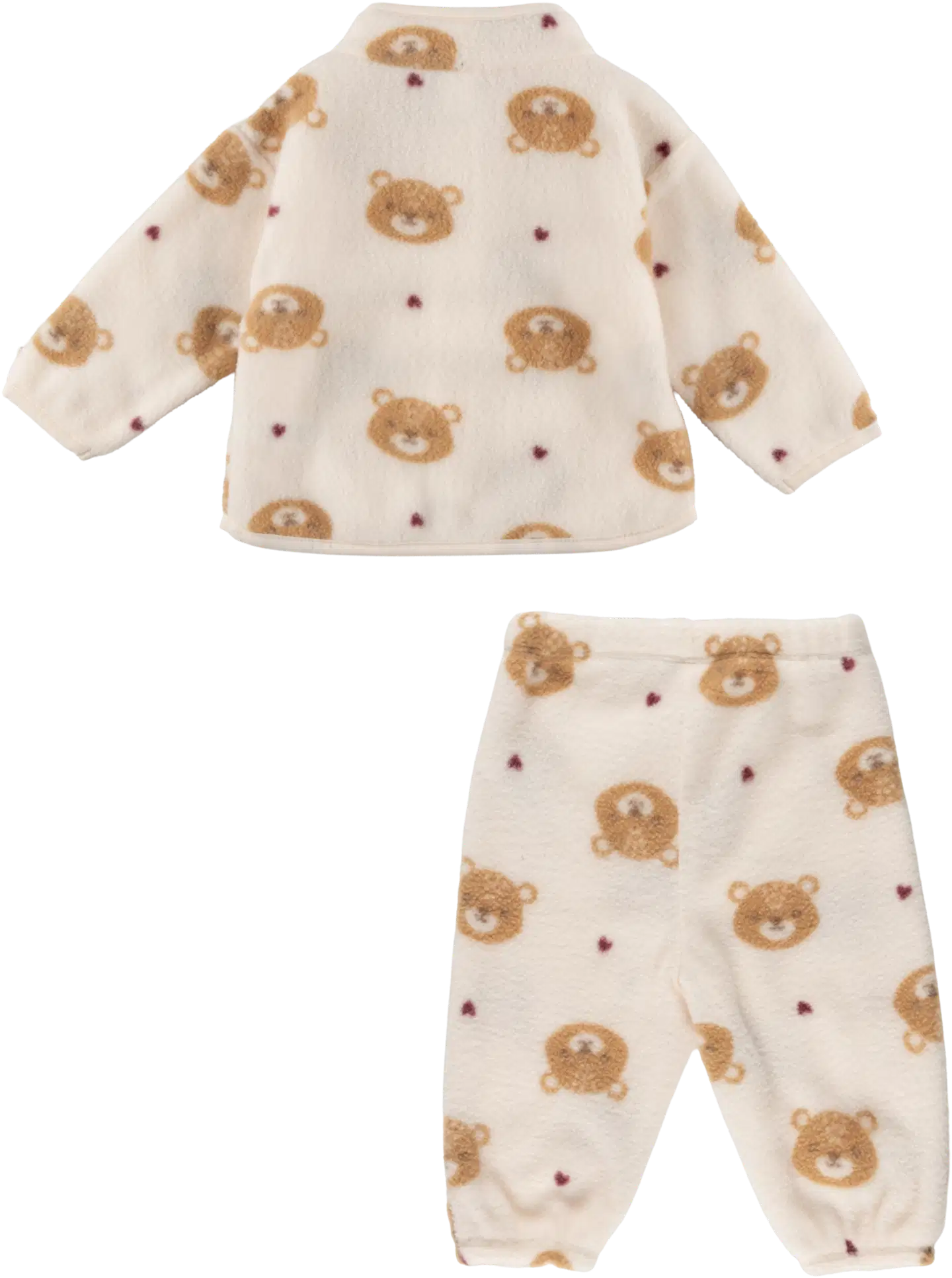 TEX vauvojen monikäyttöinen fleecepuku nallekuviolla I286573 - OFF WHITE - 2