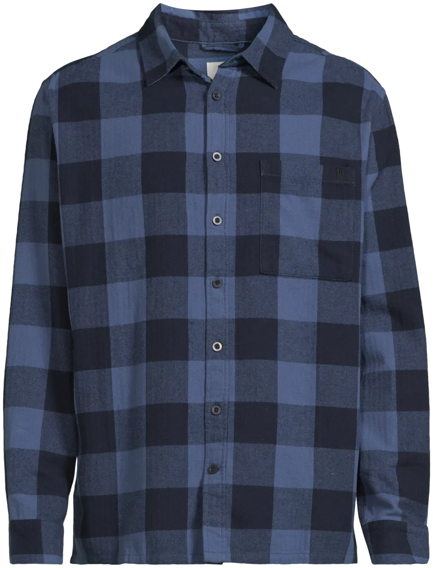 WKLY. miesten ruudullinen kauluspaita flanelli 194W252608 - Navy - 2