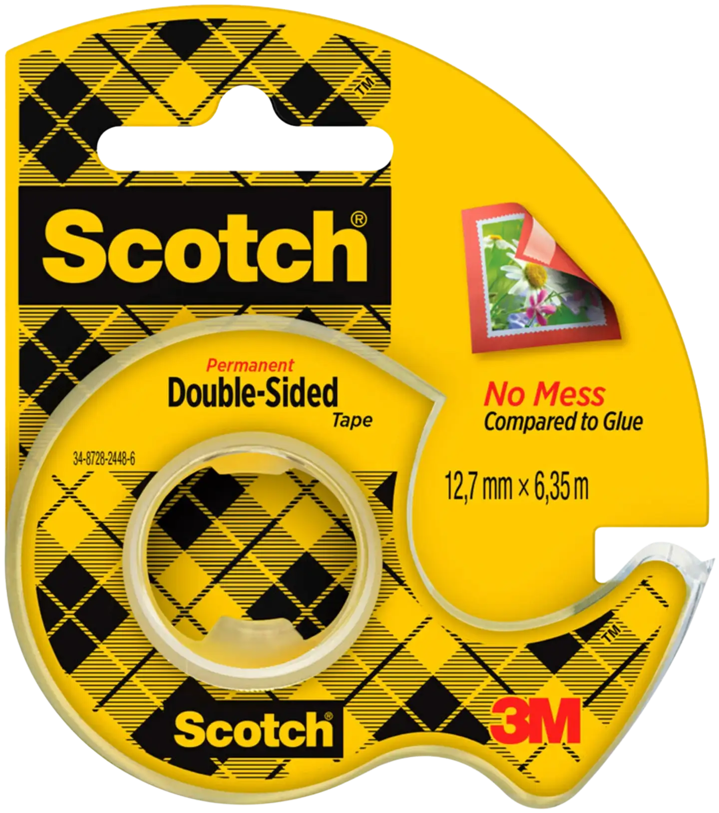 Scotch® kaksipuolinen teippi 136D-MDOEU, 12,7 mm x 6,3 m, 1 rulla teippitelineessä/pakkaus