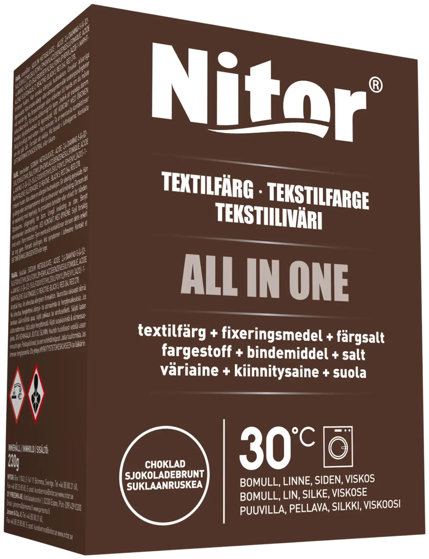 Nitor Tekstiiliväri All in one 230g ruskea