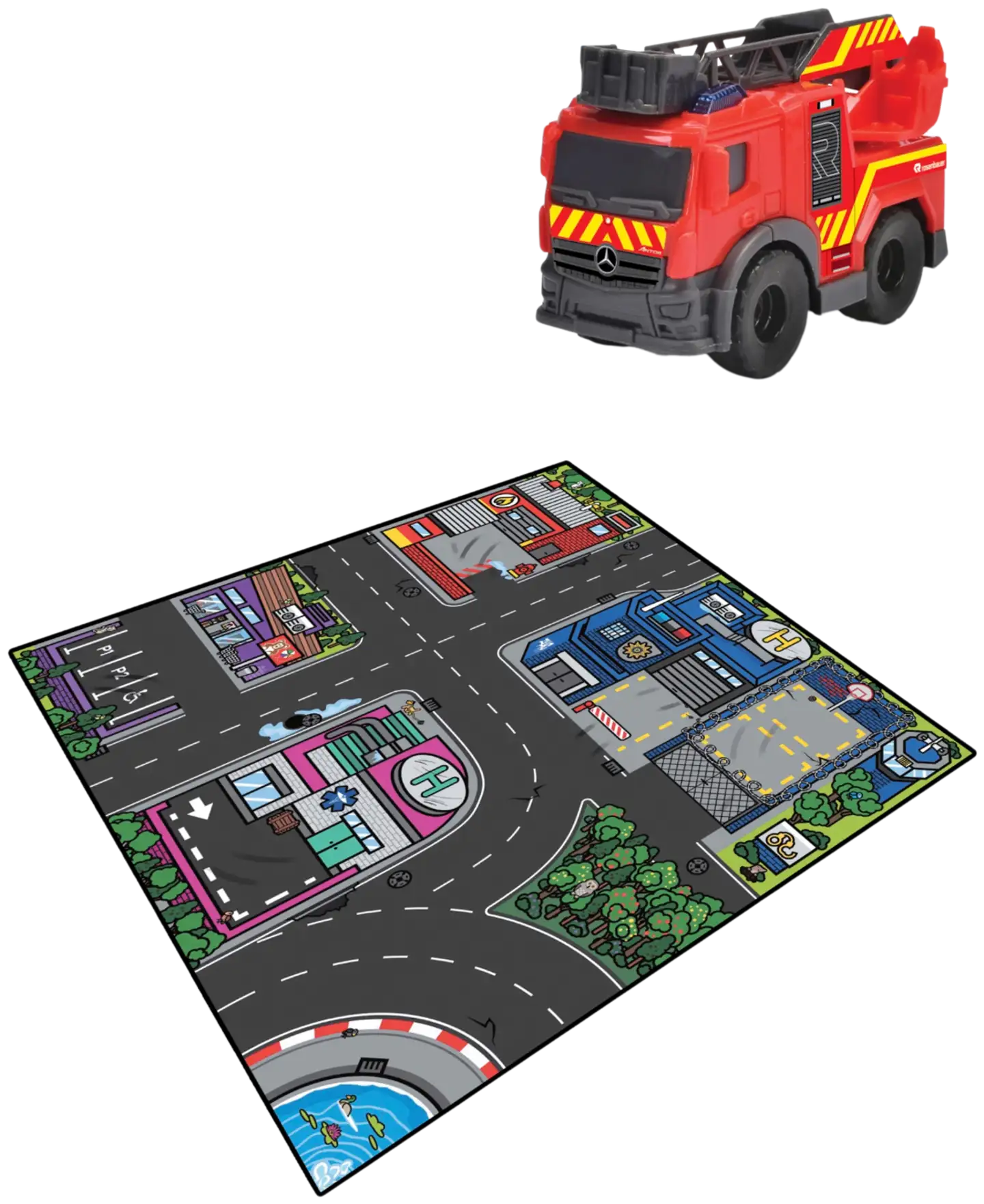 Dickie Toys Micro World Liikennematto ja ajoneuvo, lajitelma, 4 erilaista, myydään yksittäin - 7