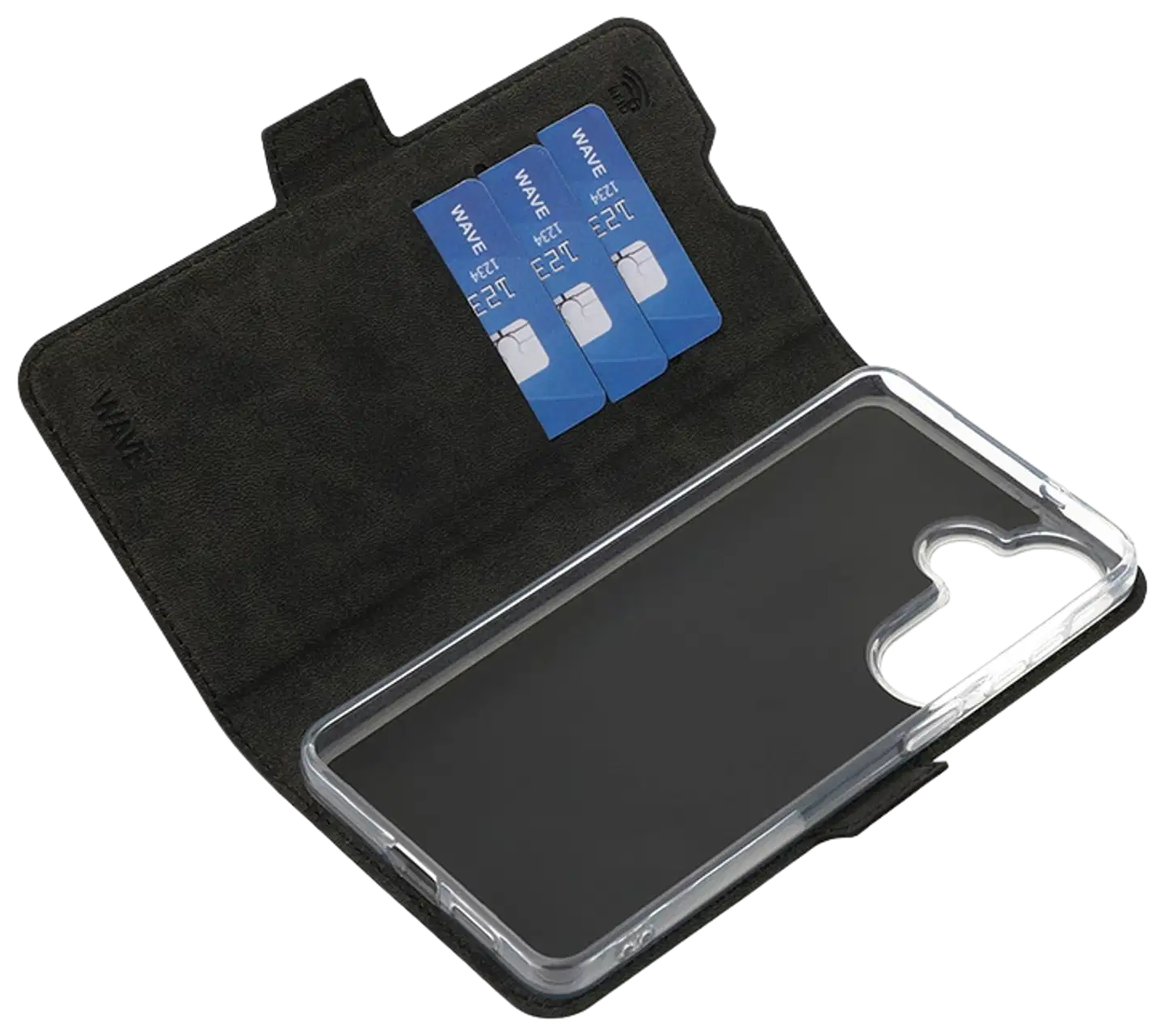 Wave Book Case, Samsung Galaxy S26+ 5G, Musta - 4