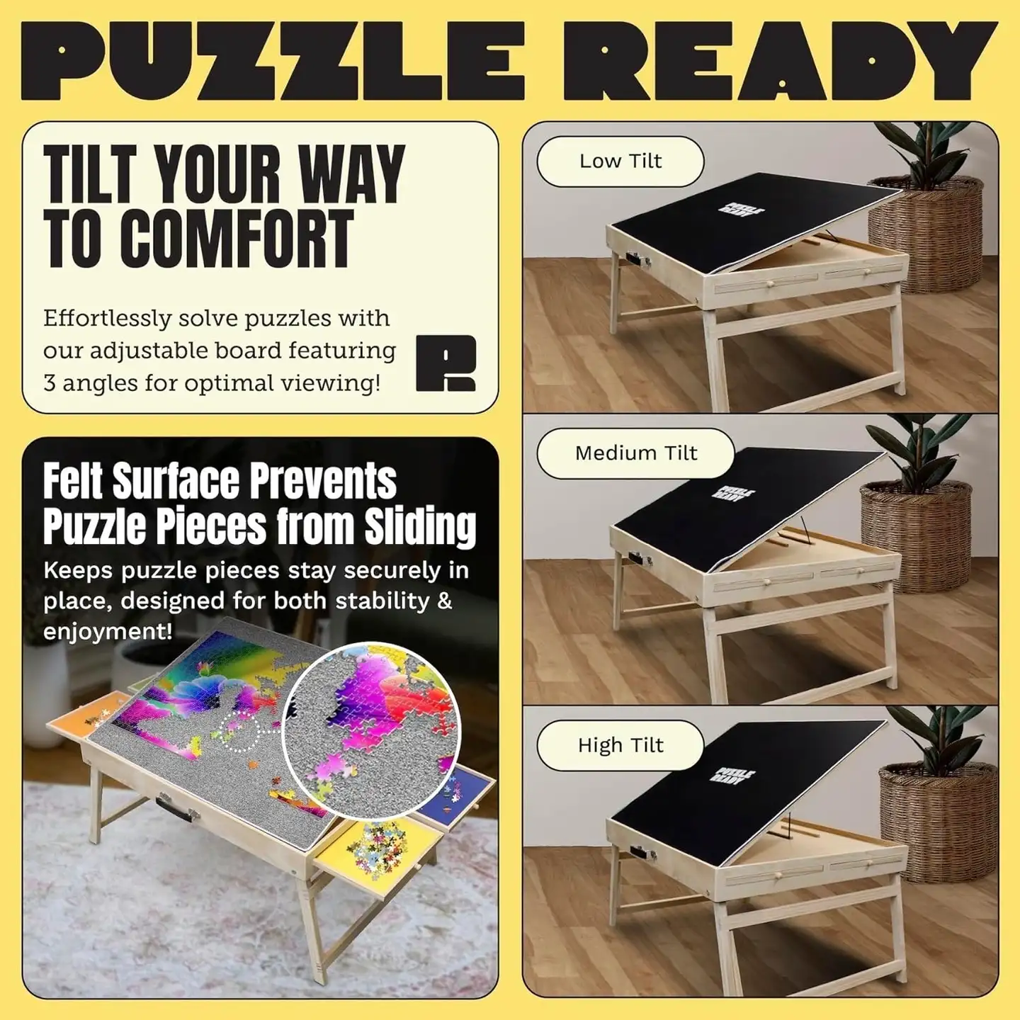 Puzzle Ready - Palapelilauta Jaloilla, 1000 palan palapelille - 3