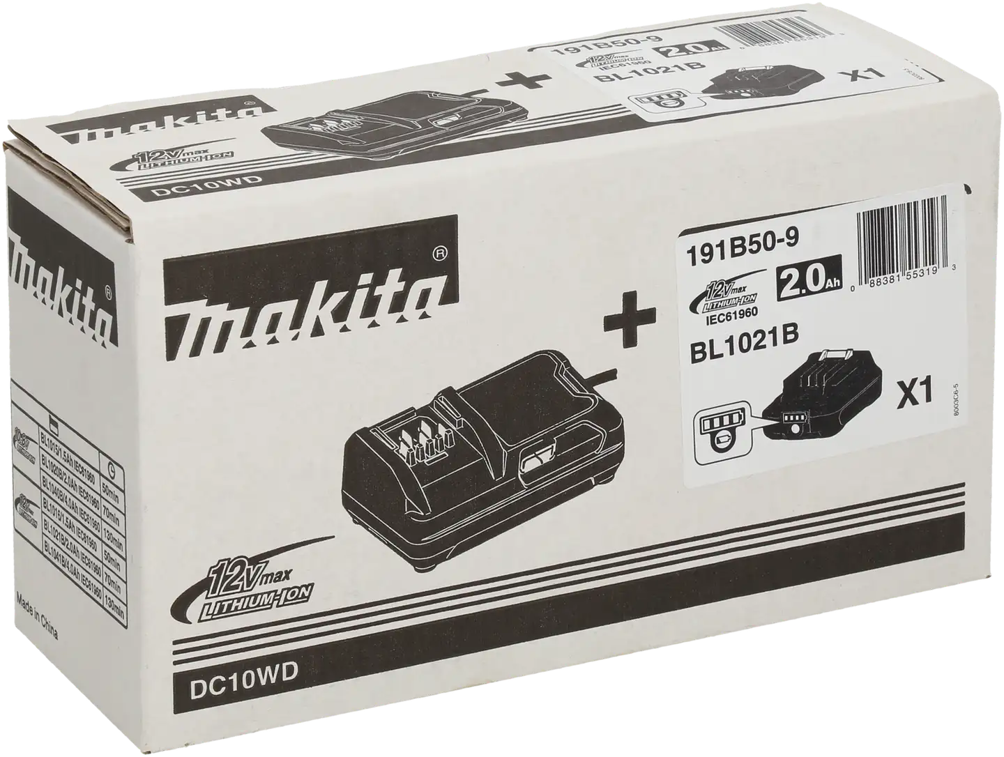 Akku ja laturi Makita CXT 12V BL1021B ja DC10WD - 2