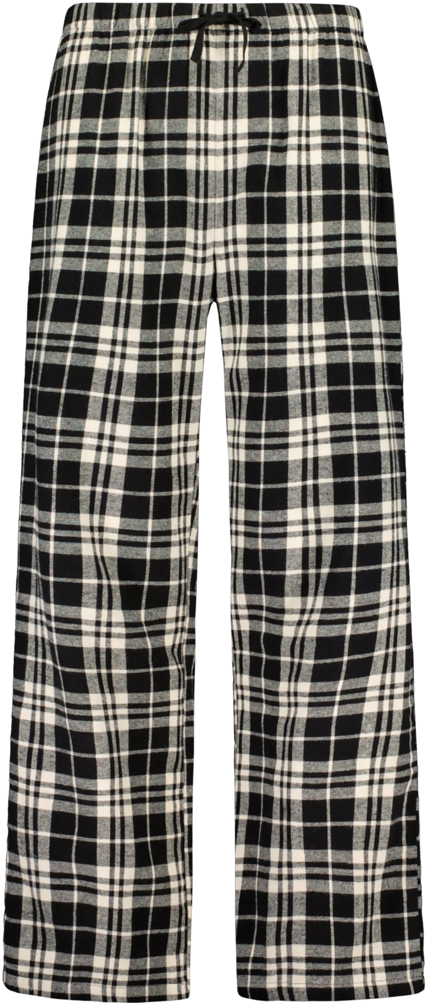 Actuelle naisten flanellihousut 212A382542 - black/white check