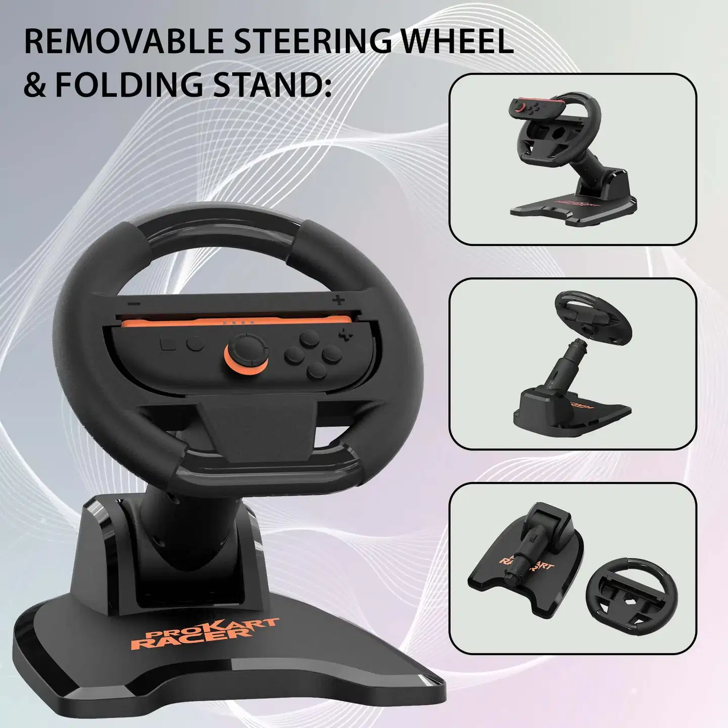 Pro Kart Racer rattipidike Joy-Con ja Joy-Con2 ohjaimille - 3