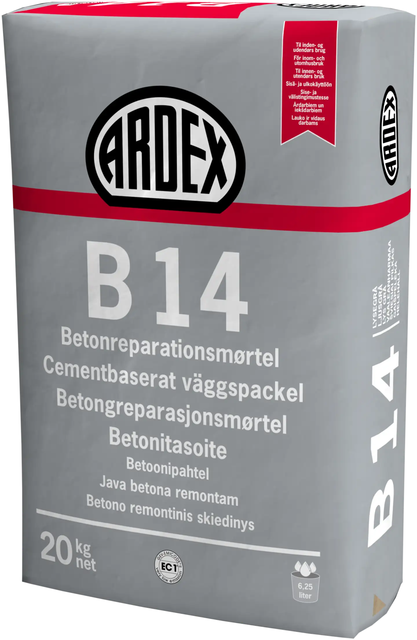 Ardex betonitasoite vaaleanharmaa B14 20 kg