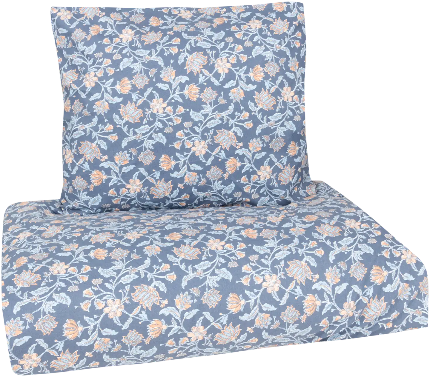 House satiinipussilakanasetti Ofelia 150 x 210 + 55 x 65 cm sininen - 1