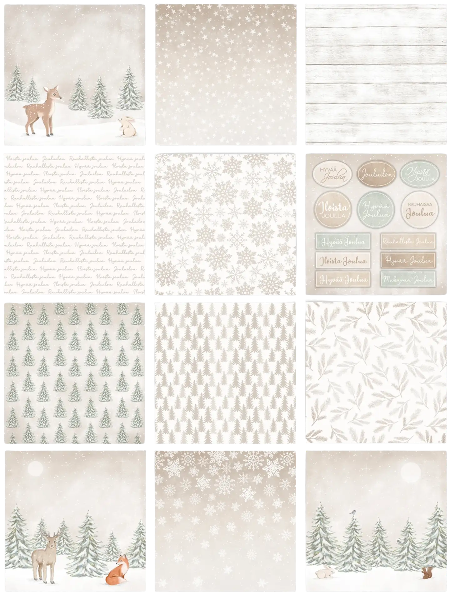 J.K. Primeco paperilajitelma 6x6 Talvi luonto - 2