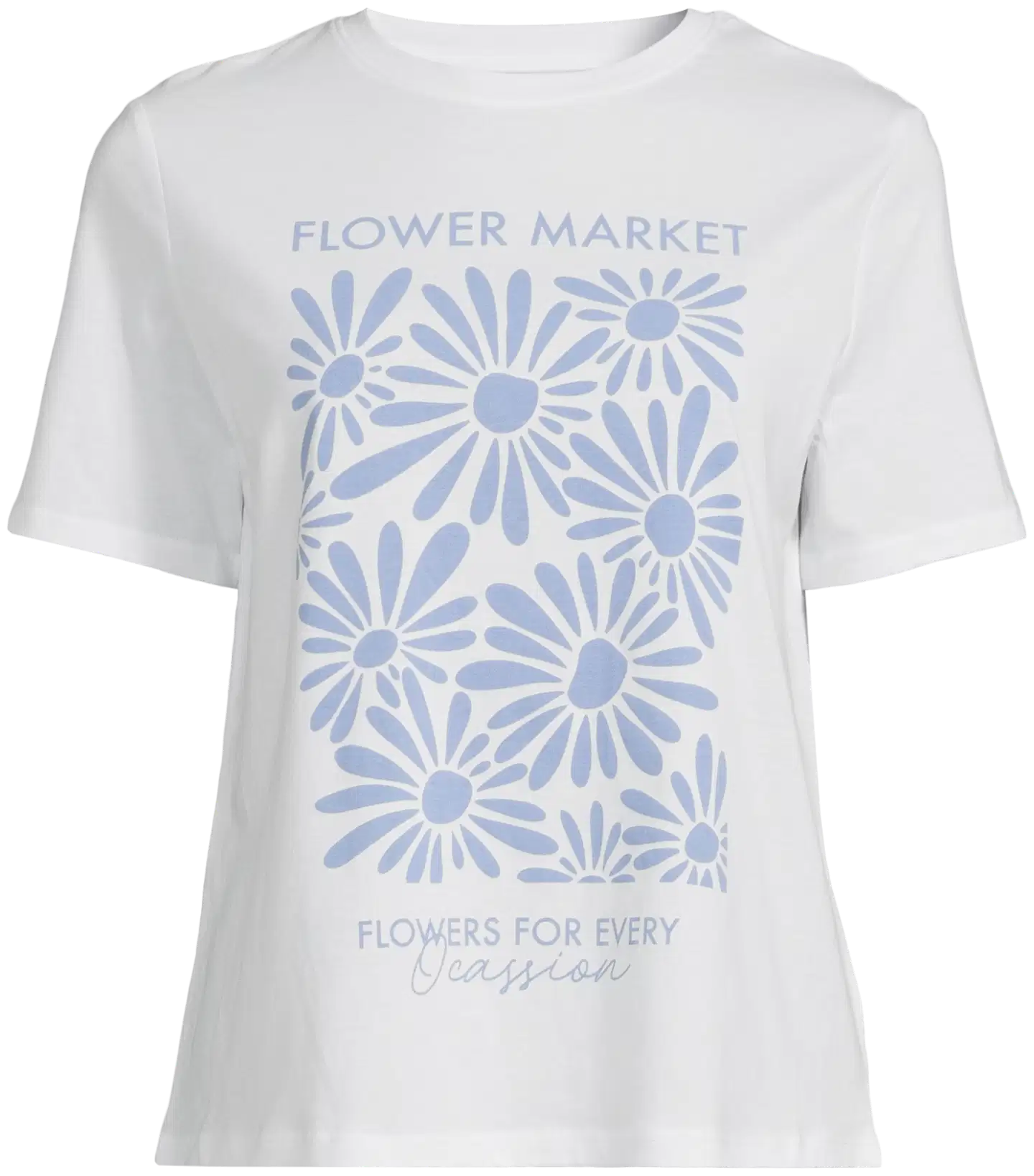 TEX naisten T-paita kukka I274643 - WHITE 1 - 2