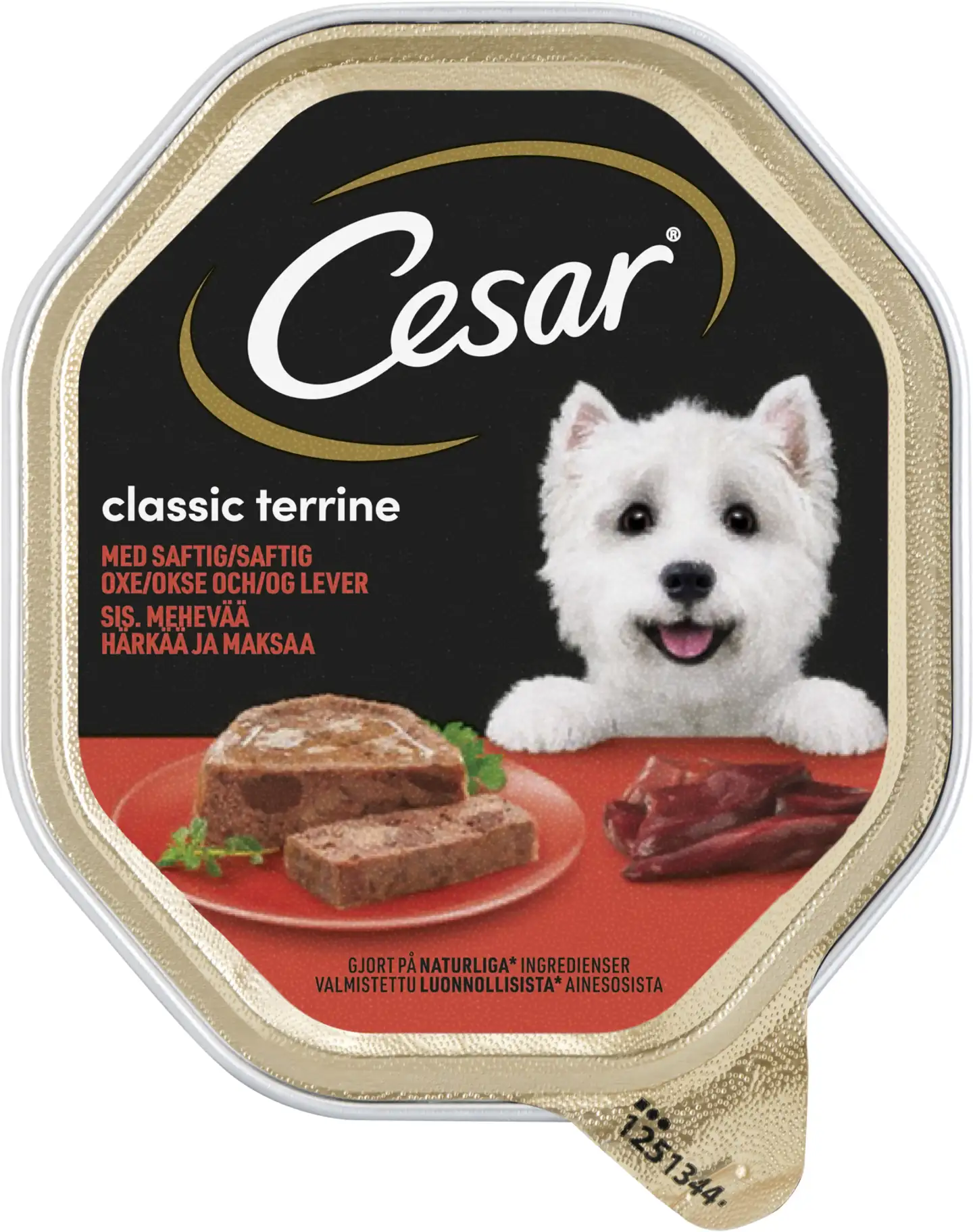 Cesar Classic Terrine sis. Härkää ja Maksaa terriinissä - Koiran märkäruoka annosrasiassa - (150 g)