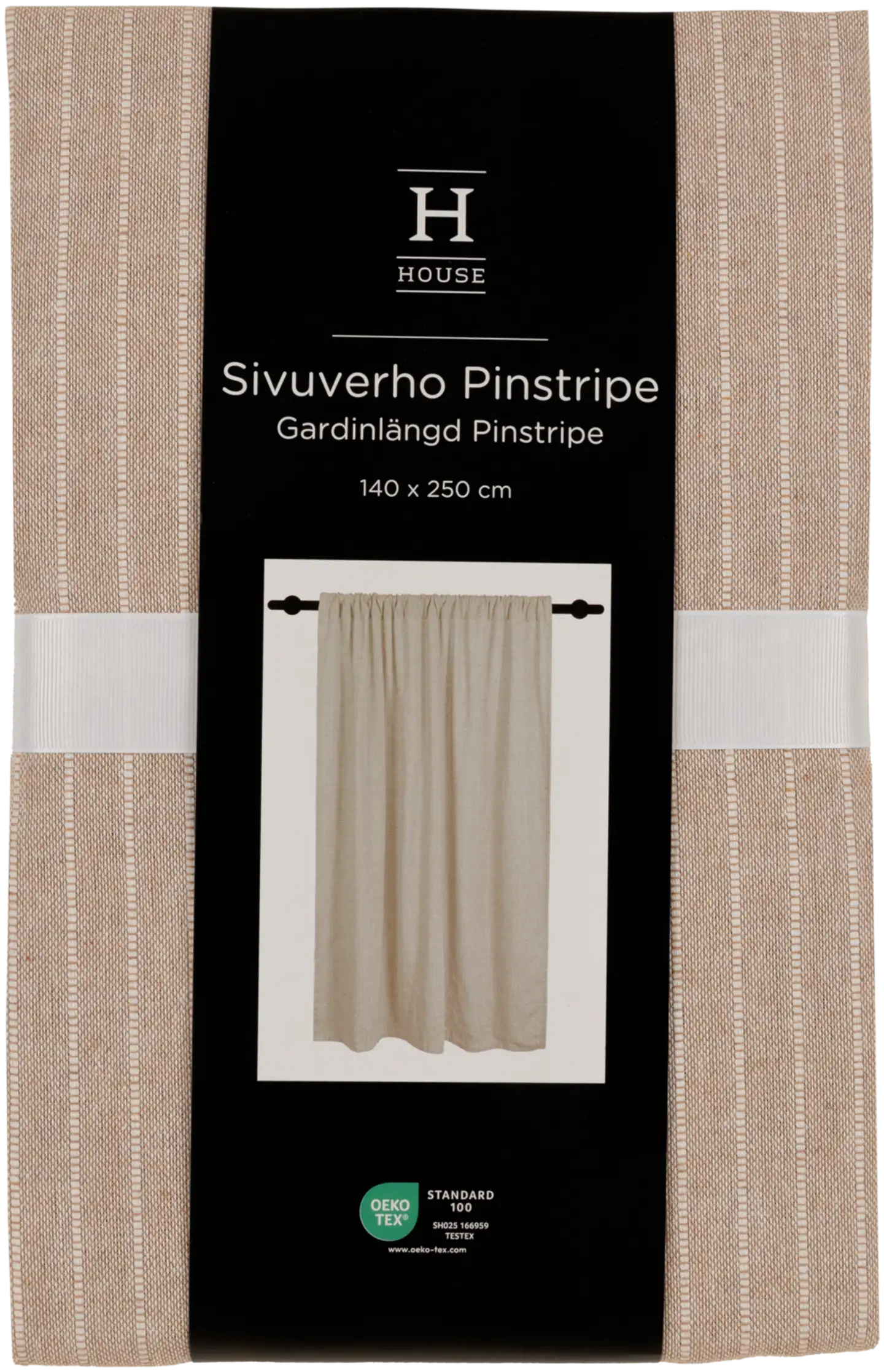 House verho Pinstripe 140x250 cm, beige - 3