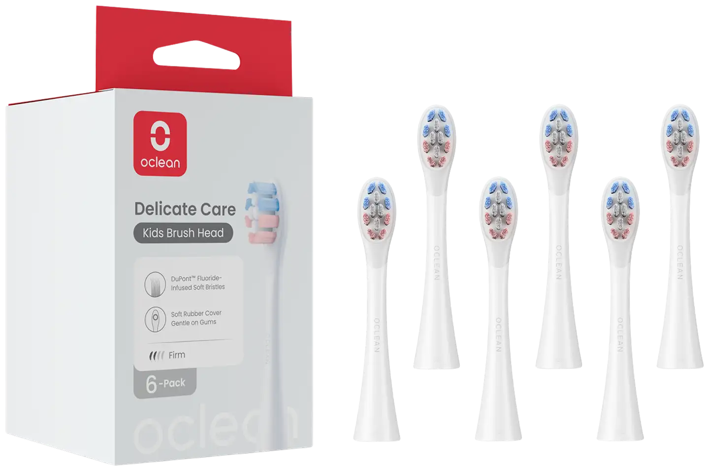 Oclean X Kids harjaspää valkoinen 6 kpl C04000390 - 1