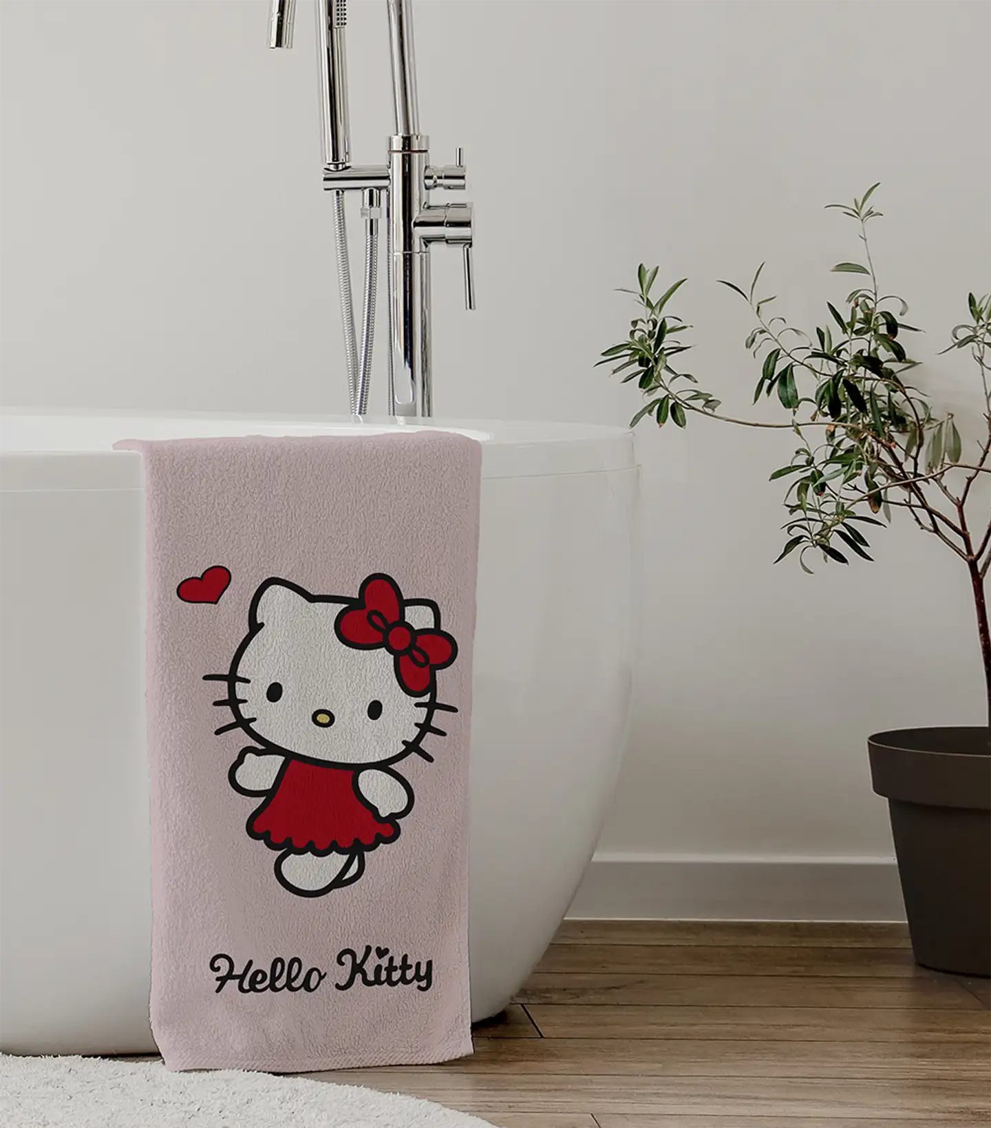 Hello Kitty lasten kylpypyyhe 70x140 cm pinkki - 6