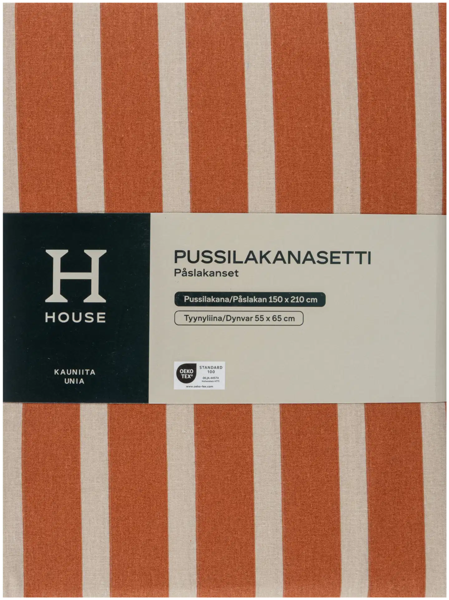 House pussilakanasetti Stripe 150x210 cm ruskea/ beige - 3