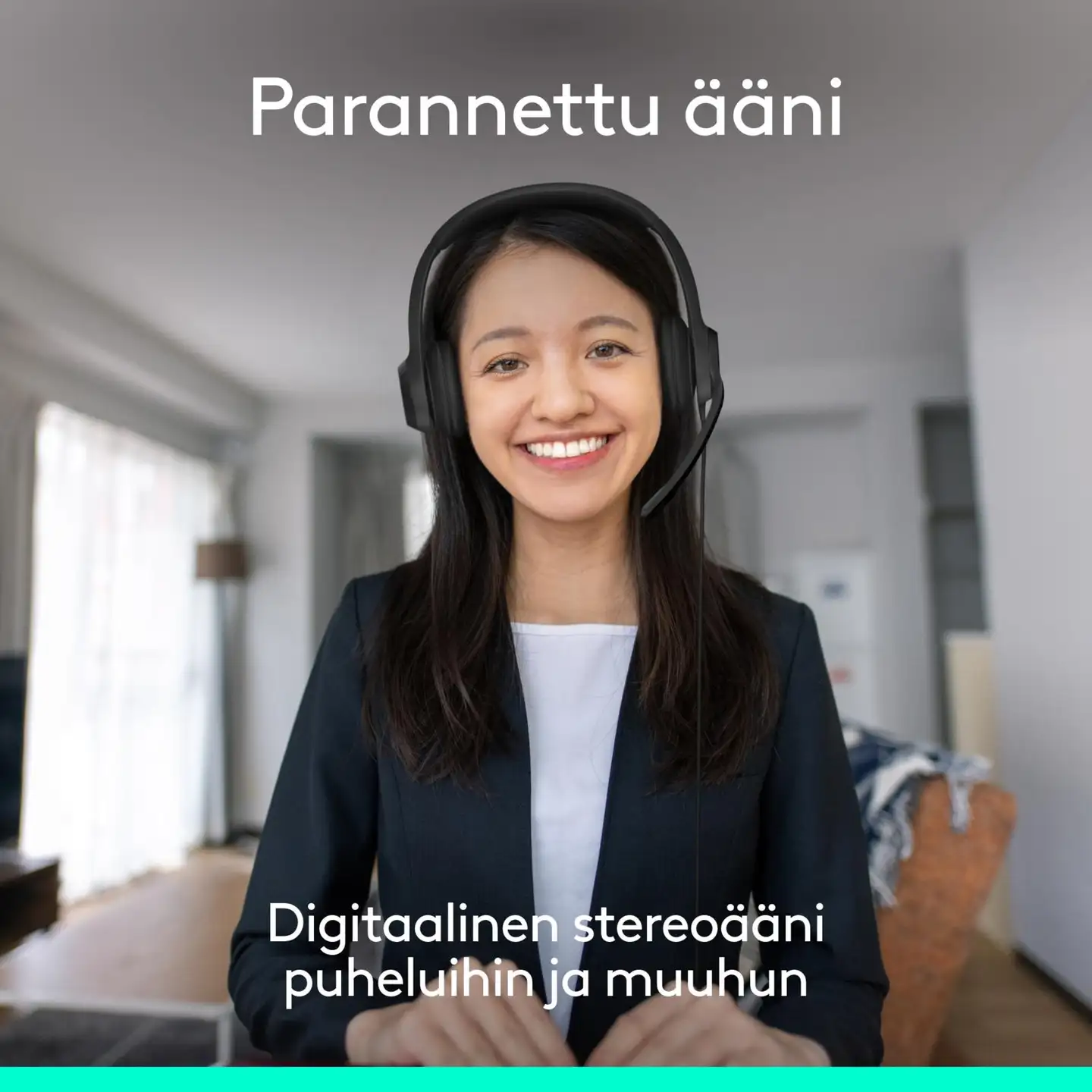 Logitech H390 USB-C headset musta - 2