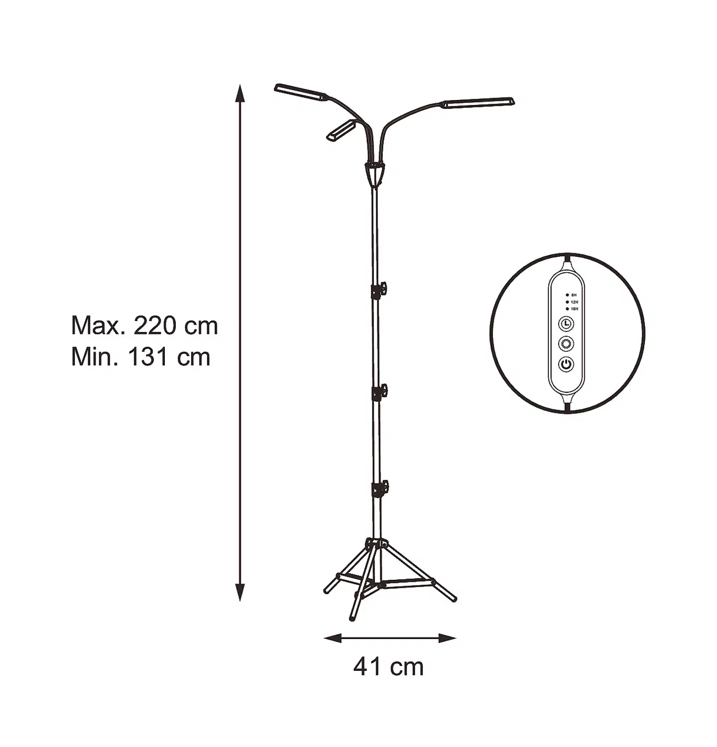 Airam Palm kasvivalaisin 24W/840 1130lm - 2