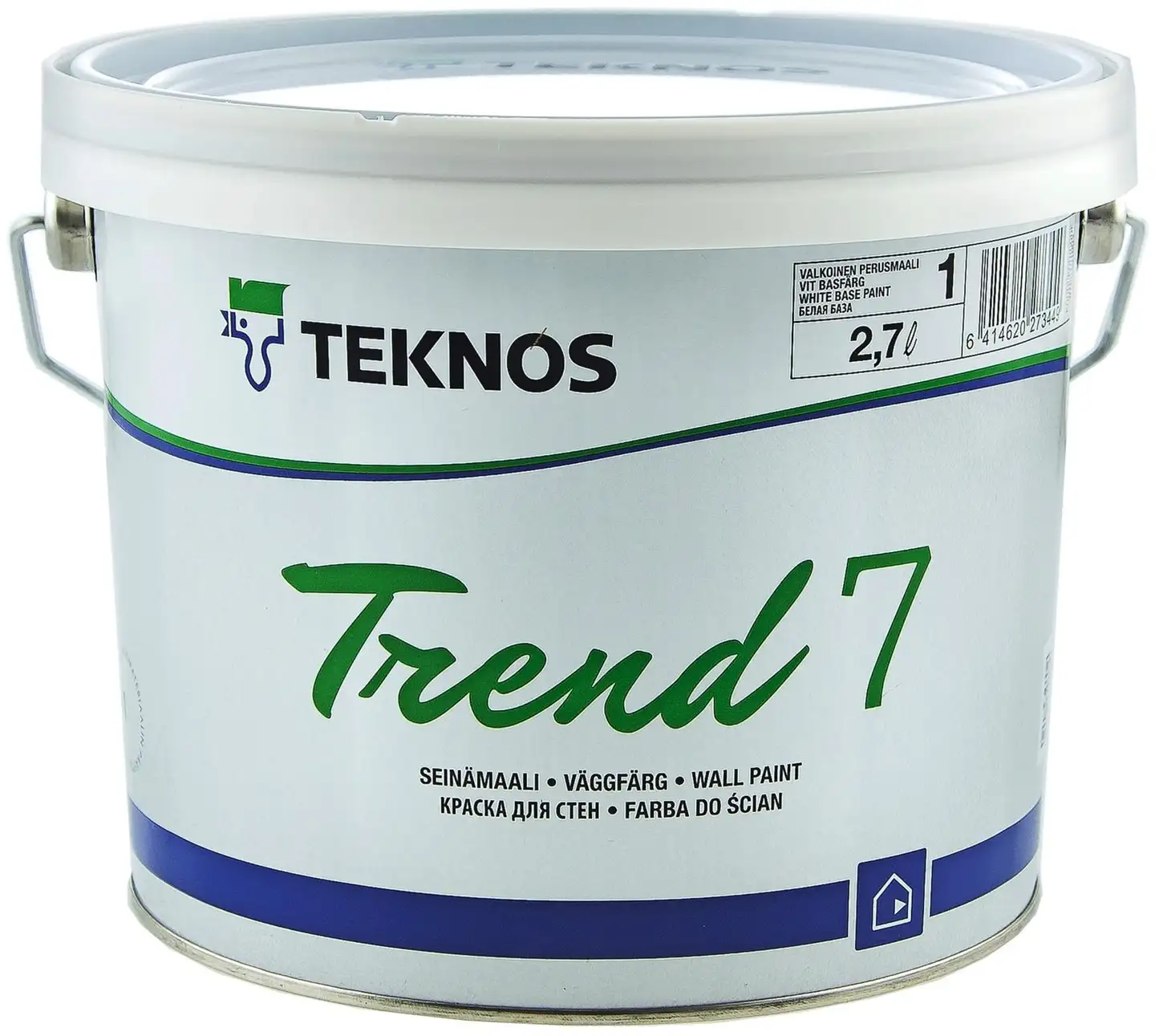 Teknos seinämaali Trend 7 2,7 l PM1 valkoinen sävytettävissä himmeä