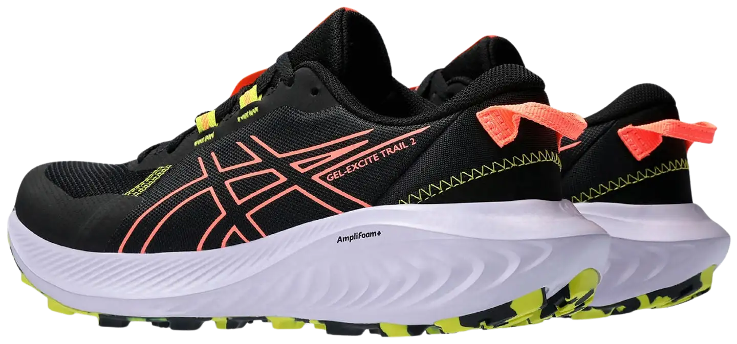 Asics naisten polkujuoksujalkine Gel-Excite Trail 2 - BLACK/SUN CORAL - 3