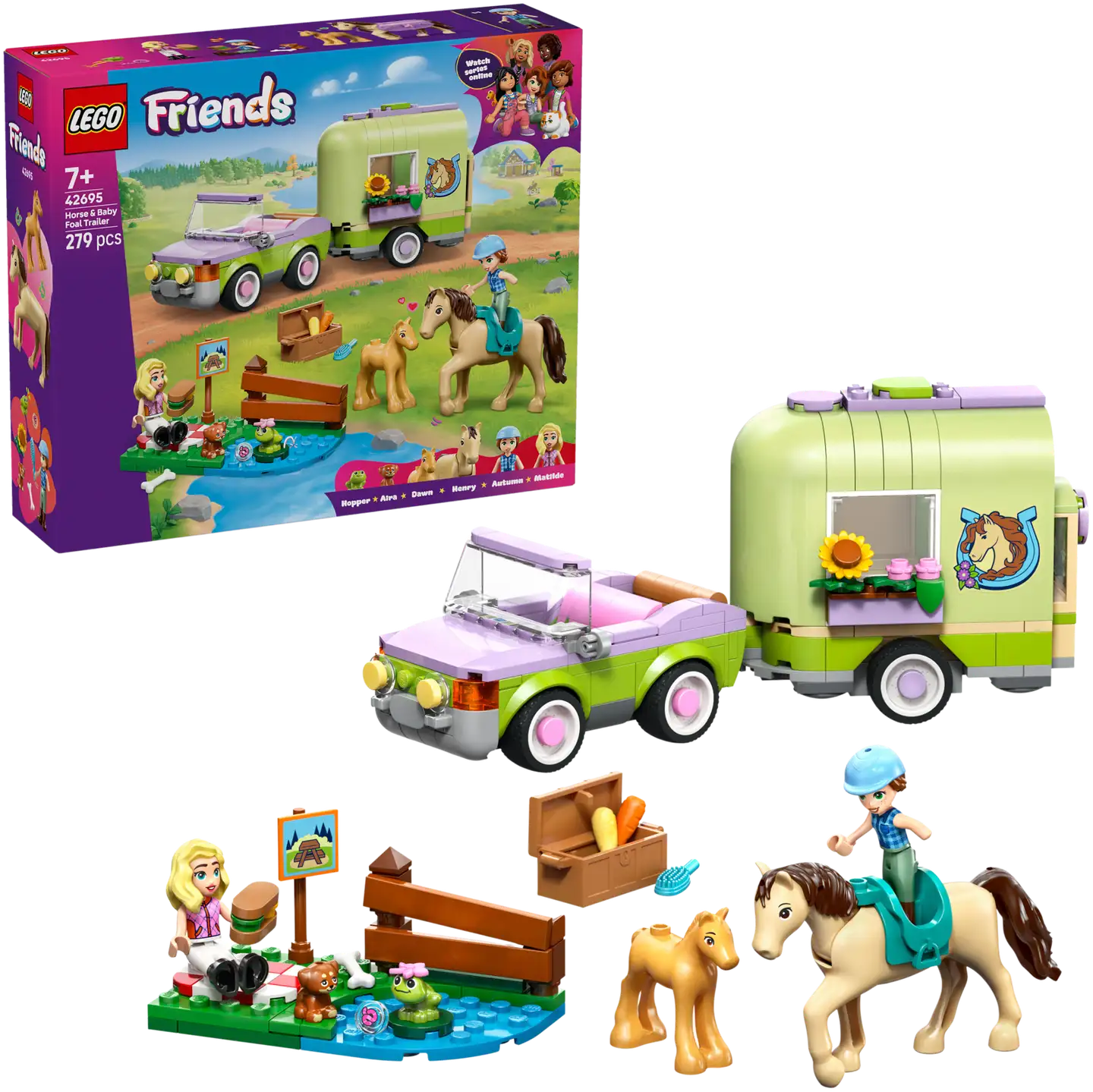 LEGO® LEGO Friends 42695 Hevosen ja varsan kuljetusvaunu - 1