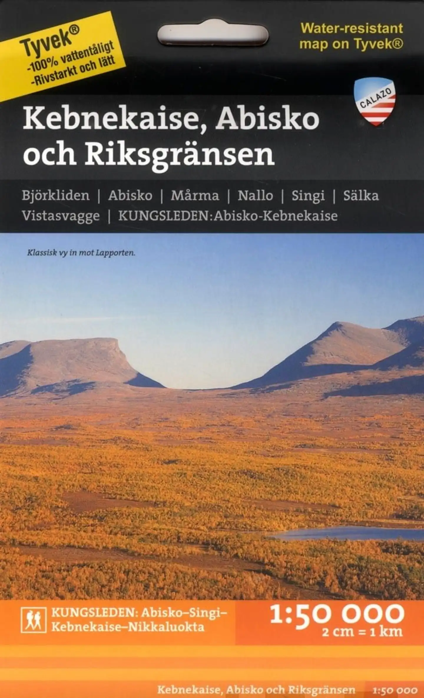 Kebnekaise, Abisko och Riksgränsen  -retkeilykartta