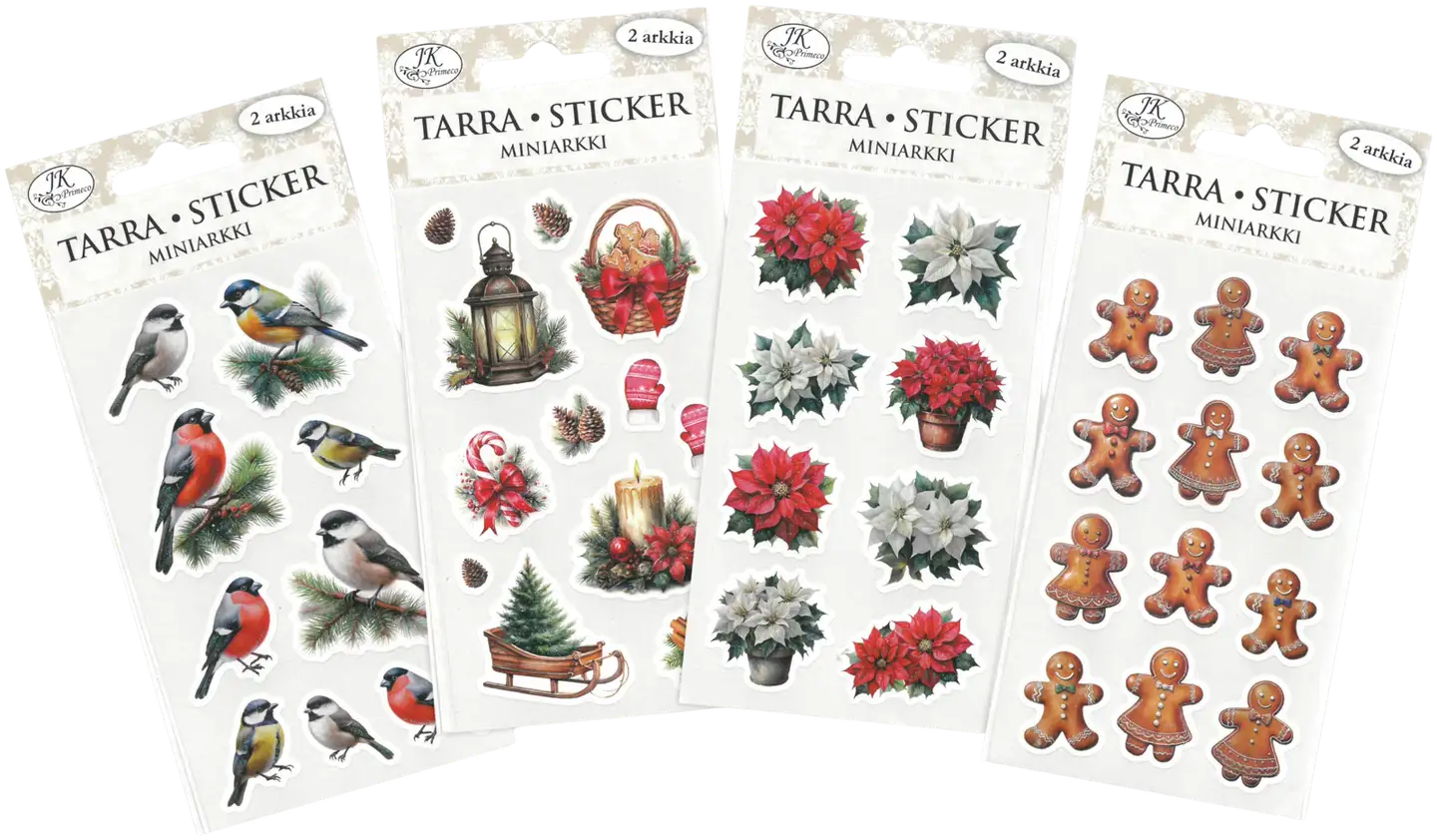 J.K. Primeco minitarra-arkki Joulu vintage 2 2ark