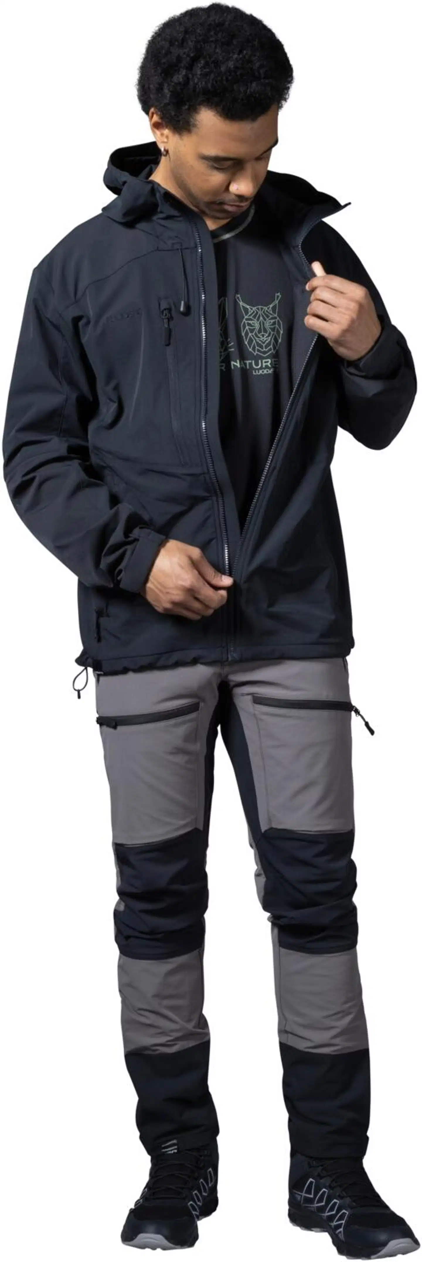Luode12 miesten retkeily- ja ulkoiluhousut 204L112653 - dark dull gray - 12