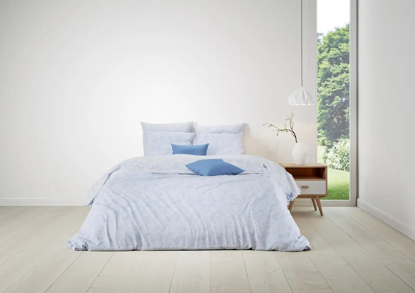 mistral Home pussilakanasetti Allium 150x210 cm, vaaleansininen - 2