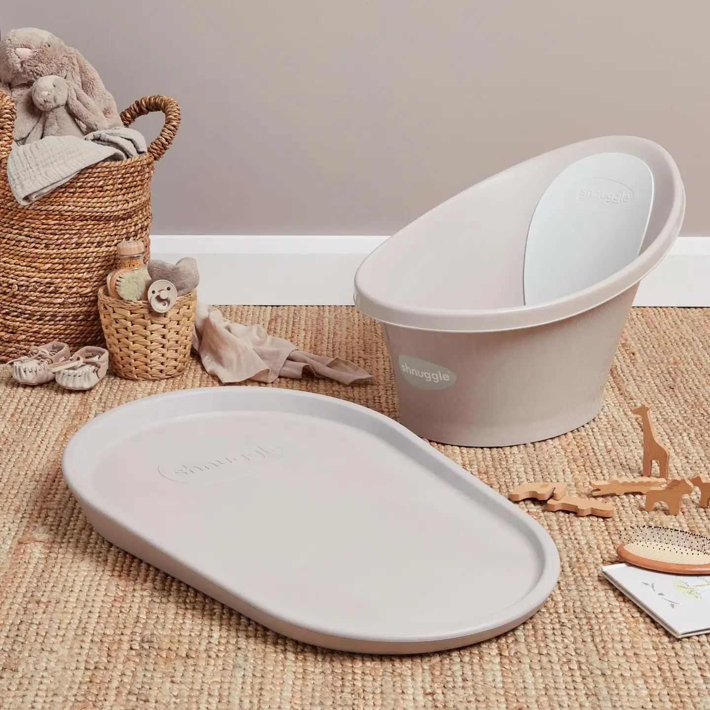 Shnuggle vaihtomatto taupe - 2