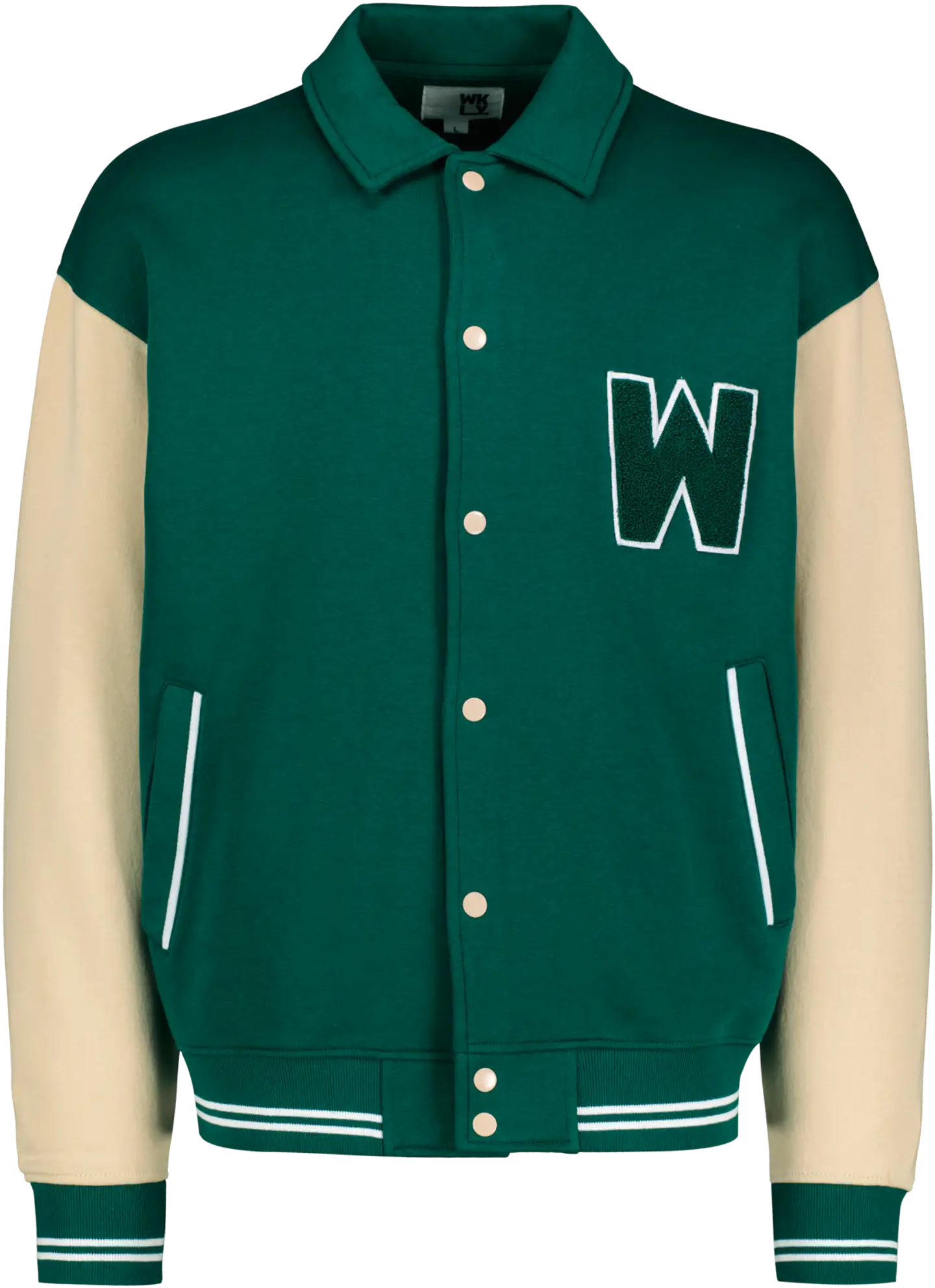 WKLY. miesten baseball-collegepusakka 195W312403 - Daark green/light sand - 1