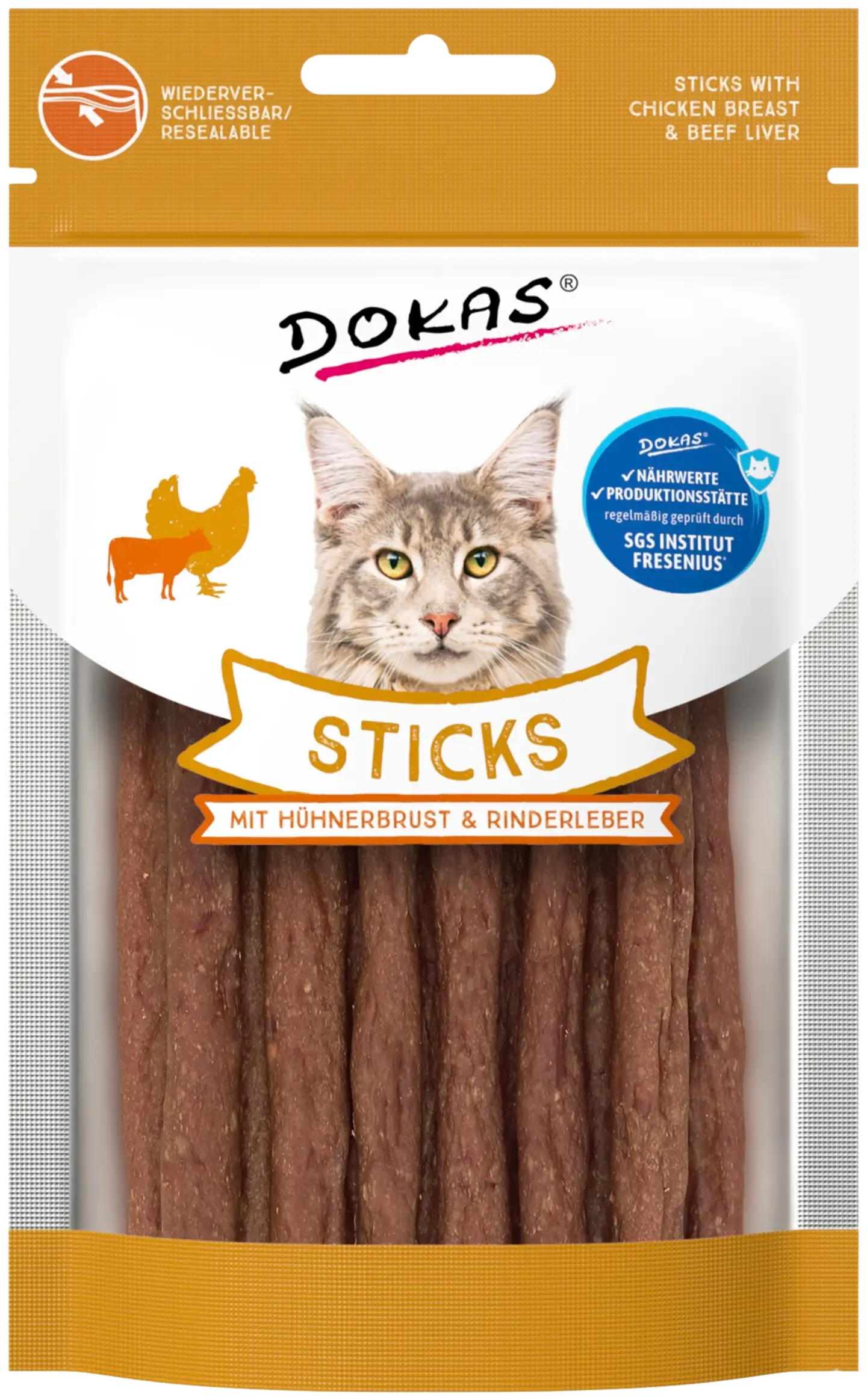 Dokas kissan herkkutikut kananrinta-naudanmaksa 30g