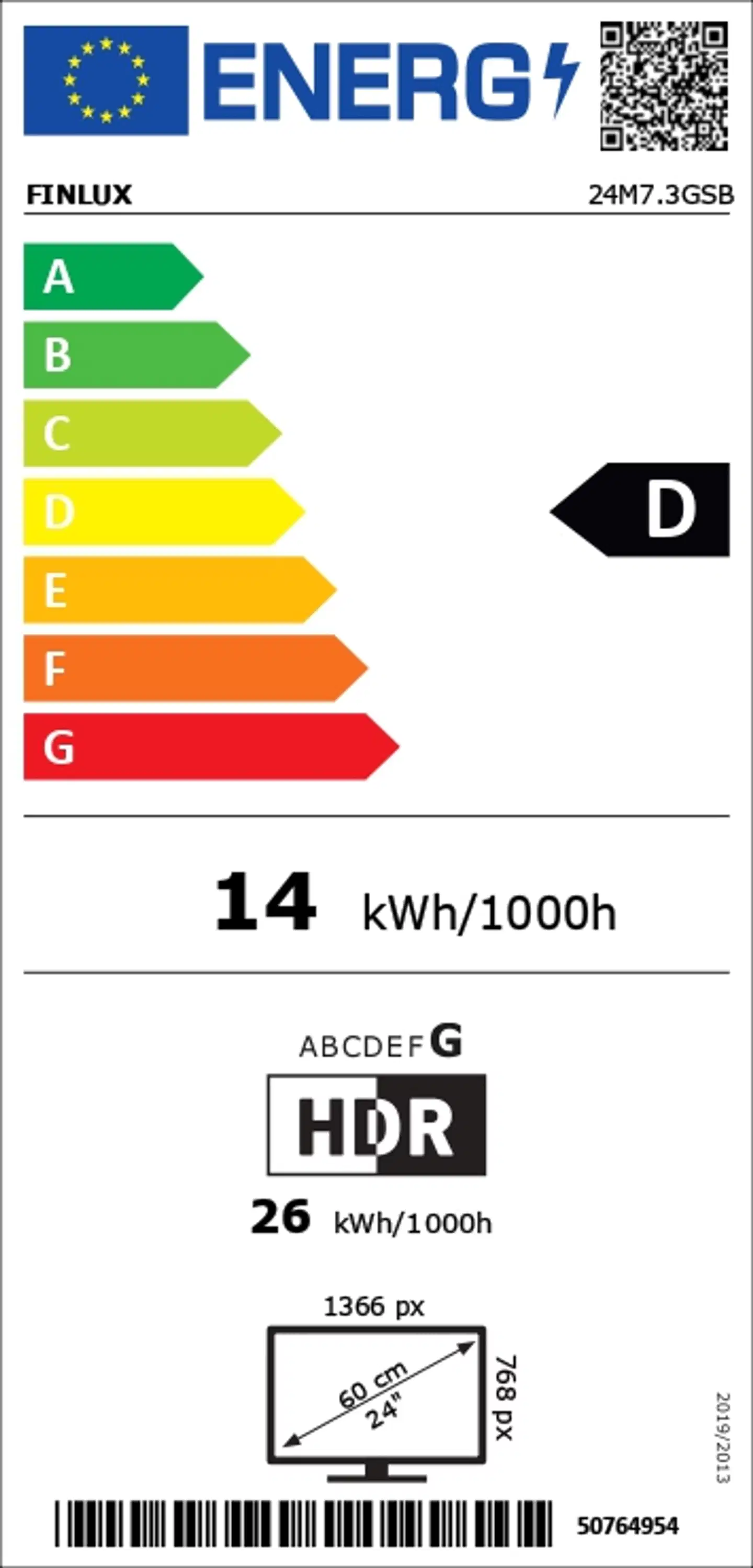 Finlux 24" HD Ready Android Smart LED TV 24M7.3GSB - 3